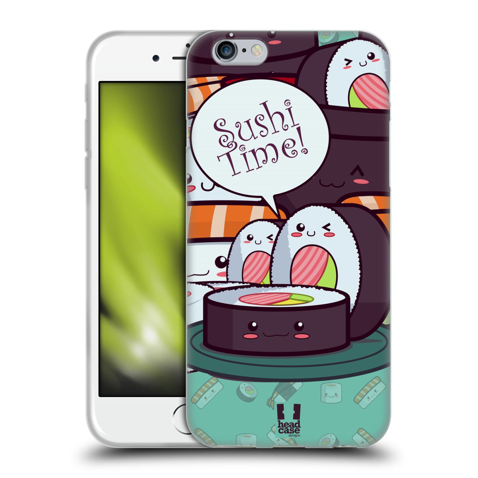 HEAD CASE silikonový obal na mobil Apple Iphone 6/6S vzor Čas na Sushi MAKI NORI
