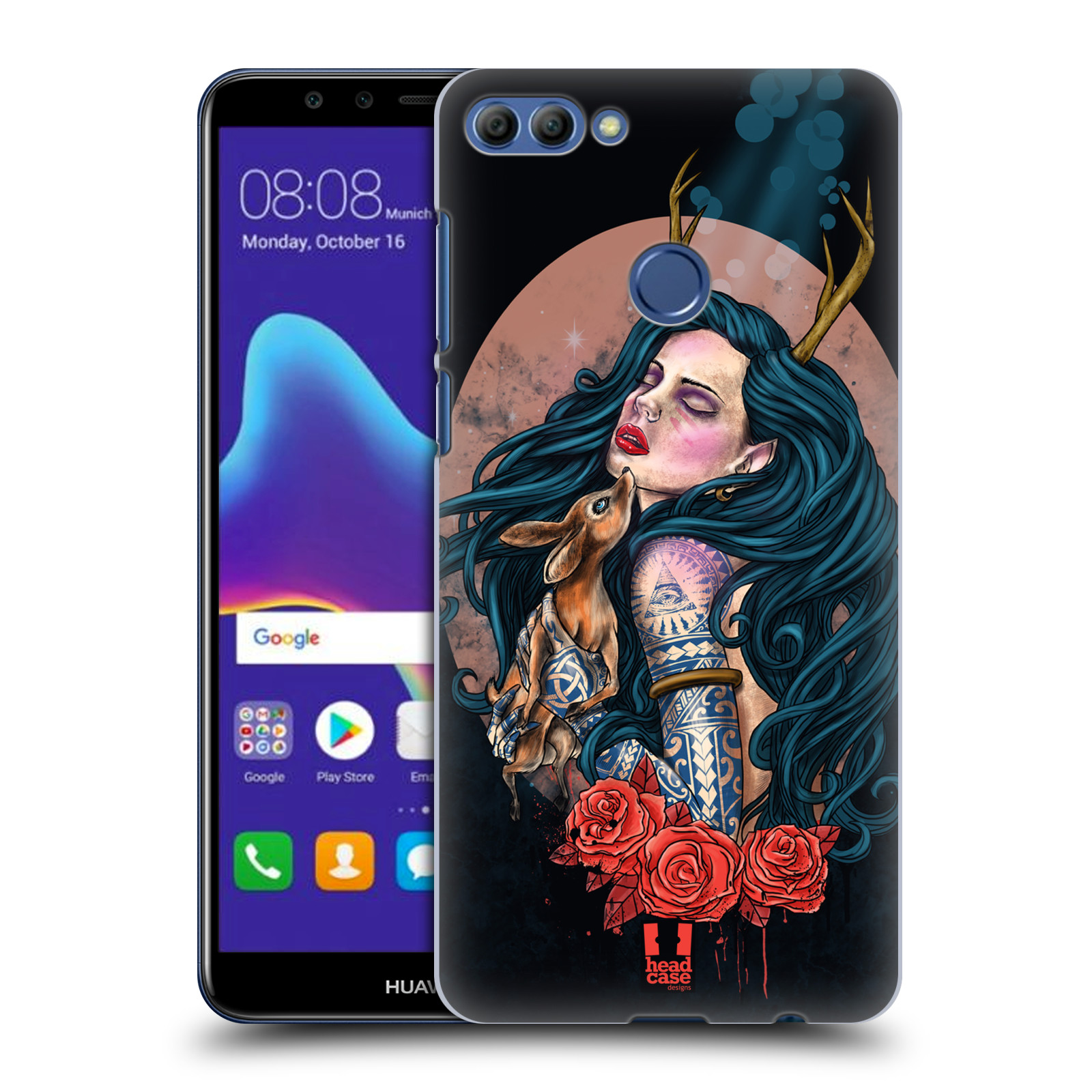 HEAD CASE plastový obal na mobil Huawei Y9 2018 vzor Ďábelská žena LESNÍ MOTIV