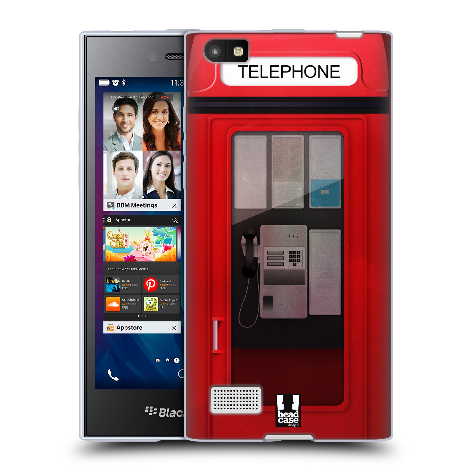 HEAD CASE DESIGNS TELEPHONE BOX SOFT GEL CASE FOR BLACKBERRY PHONES