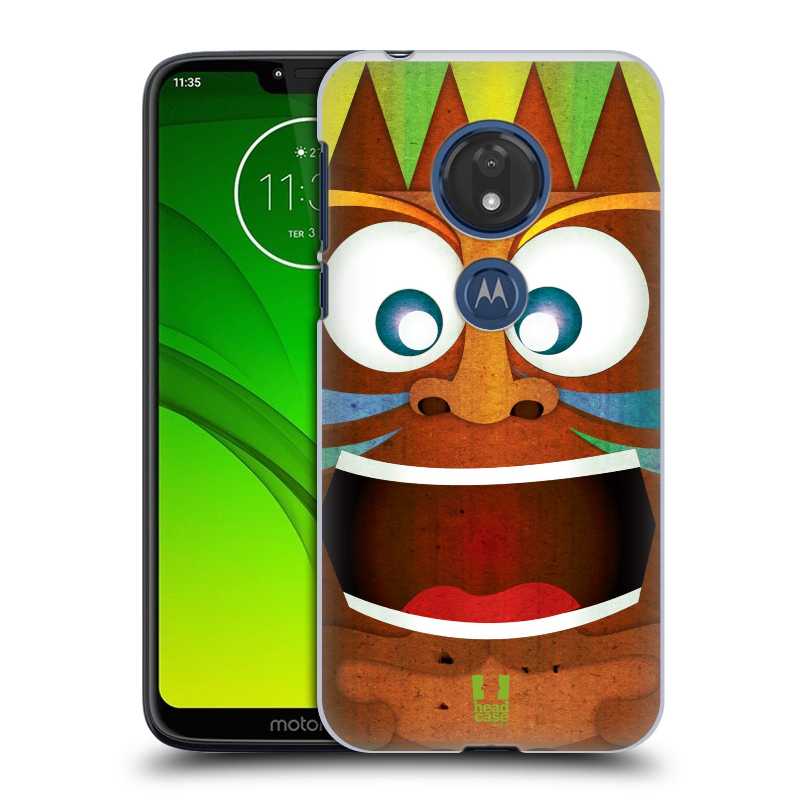 Pouzdro na mobil Motorola Moto G7 Play vzor TIKI TAKA Maska ŠÍLENÝ