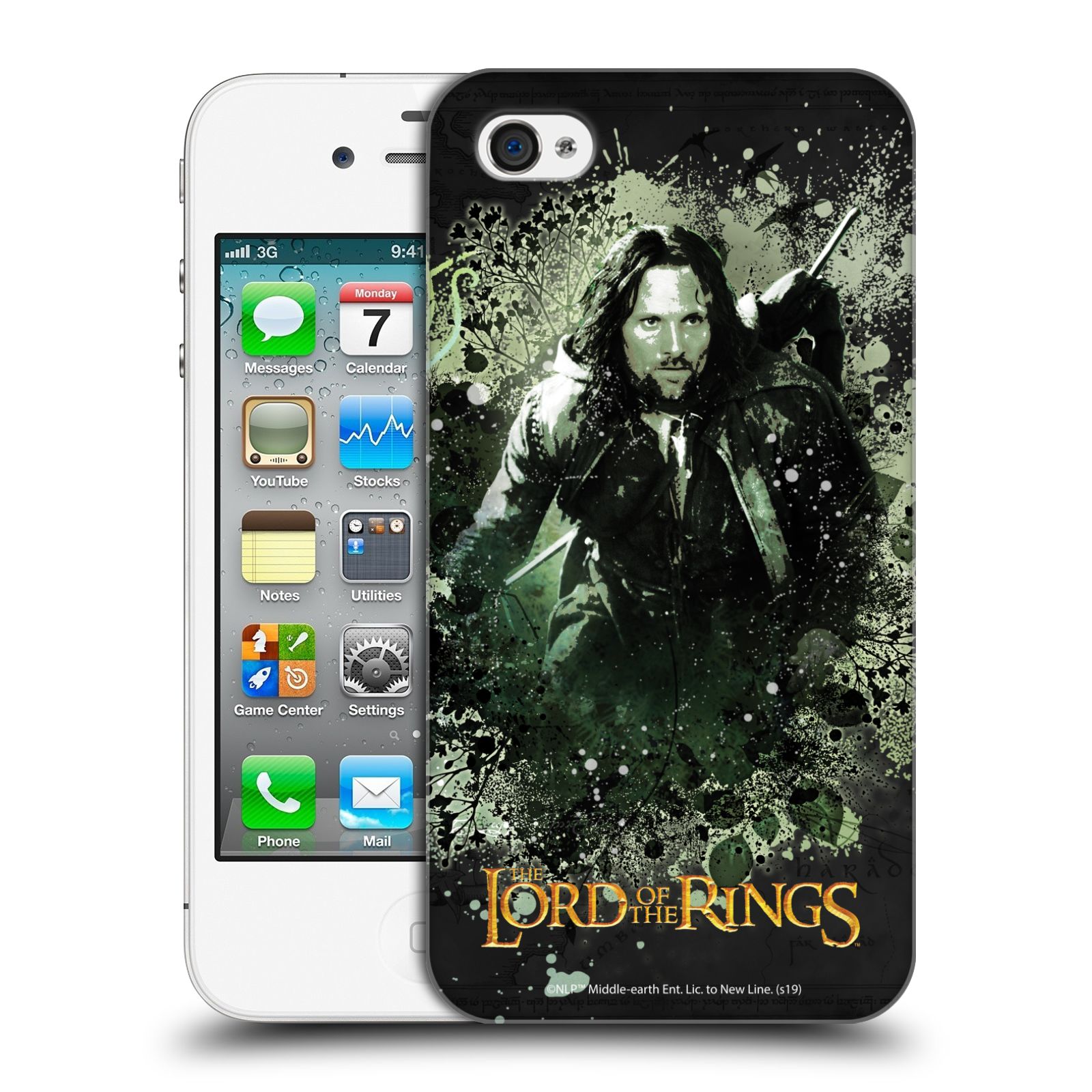 Zadní obal pro mobil Apple Iphone 4/4S - HEAD CASE - Pán Prstenů - Společenstvo Prstenu - Aragorn