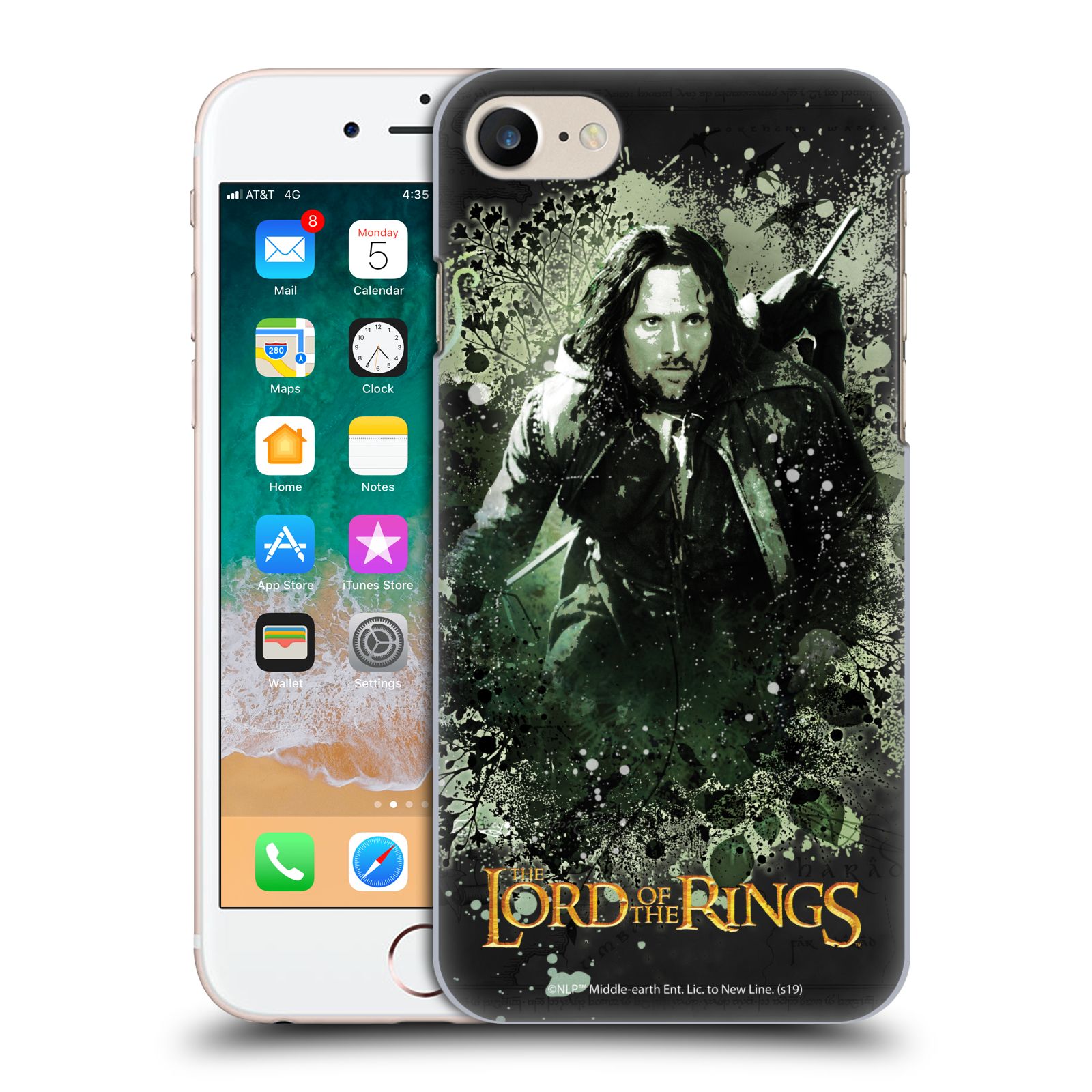 Zadní obal pro mobil Apple Iphone 7/8/SE2020 - HEAD CASE - Pán Prstenů - Společenstvo Prstenu - Aragorn