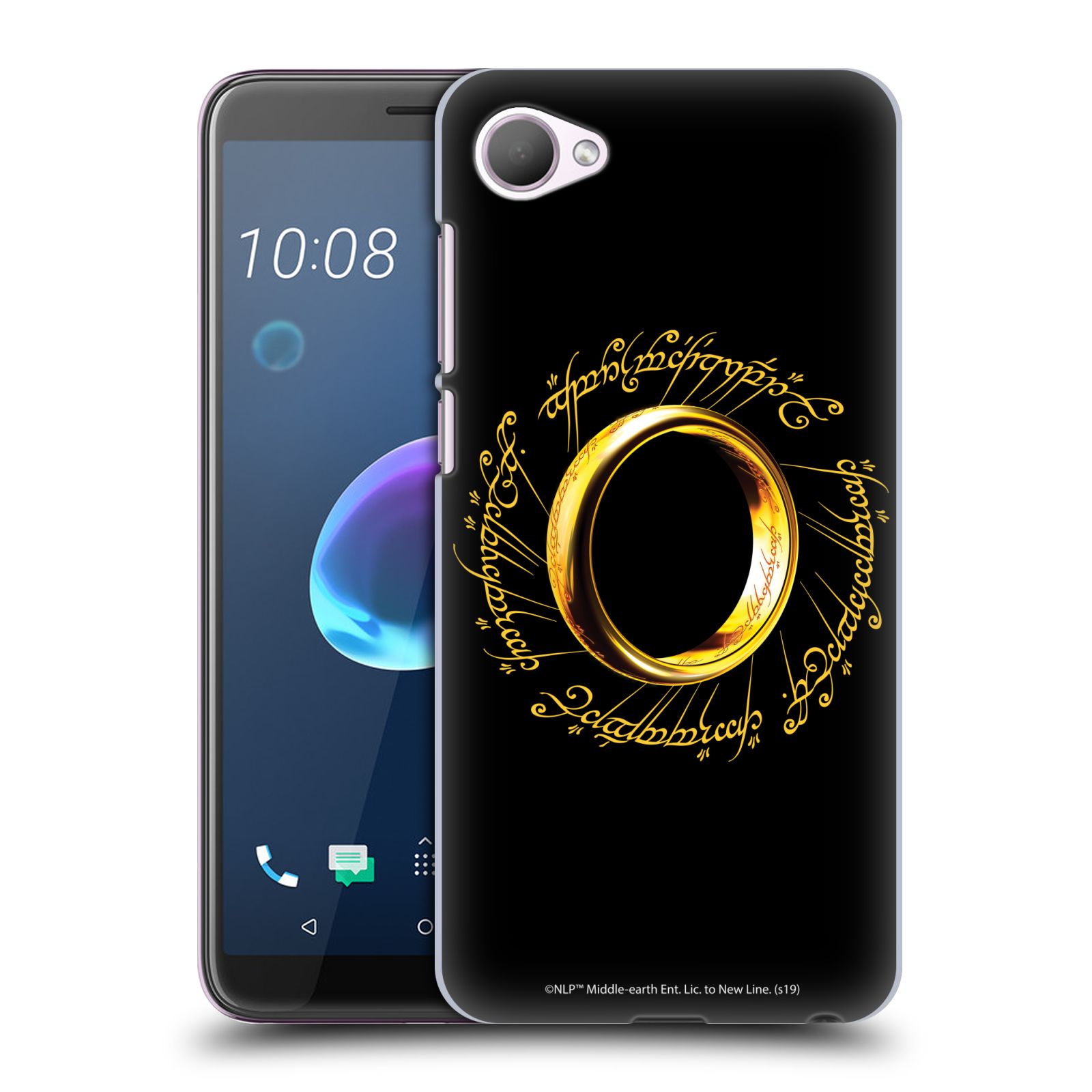 Pouzdro na mobil HTC Desire 12 / Desire 12 DUAL SIM - HEAD CASE - Pán Prstenů - zlatý prsten