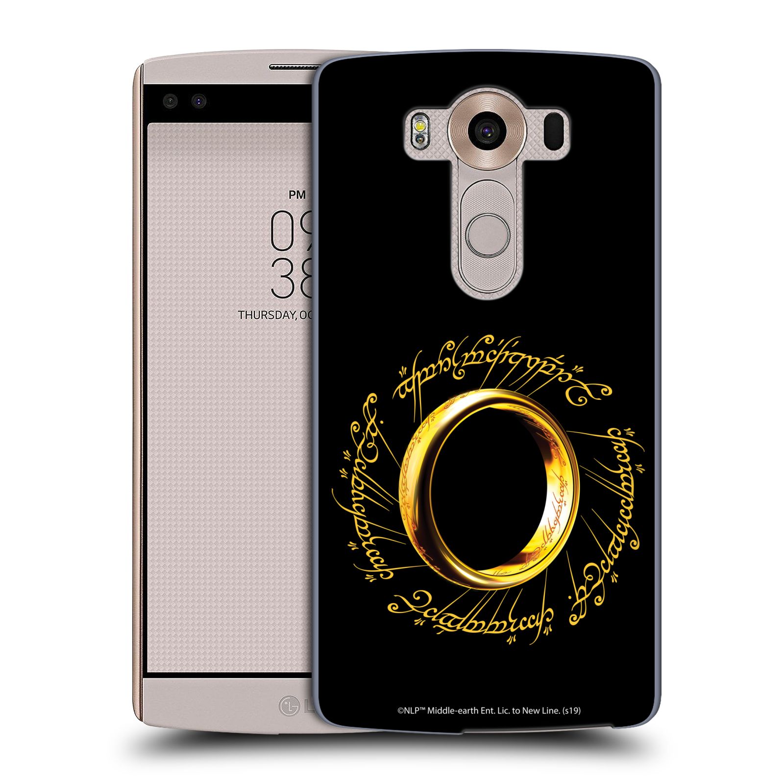 Pouzdro na mobil LG V10 - HEAD CASE - Pán Prstenů - zlatý prsten