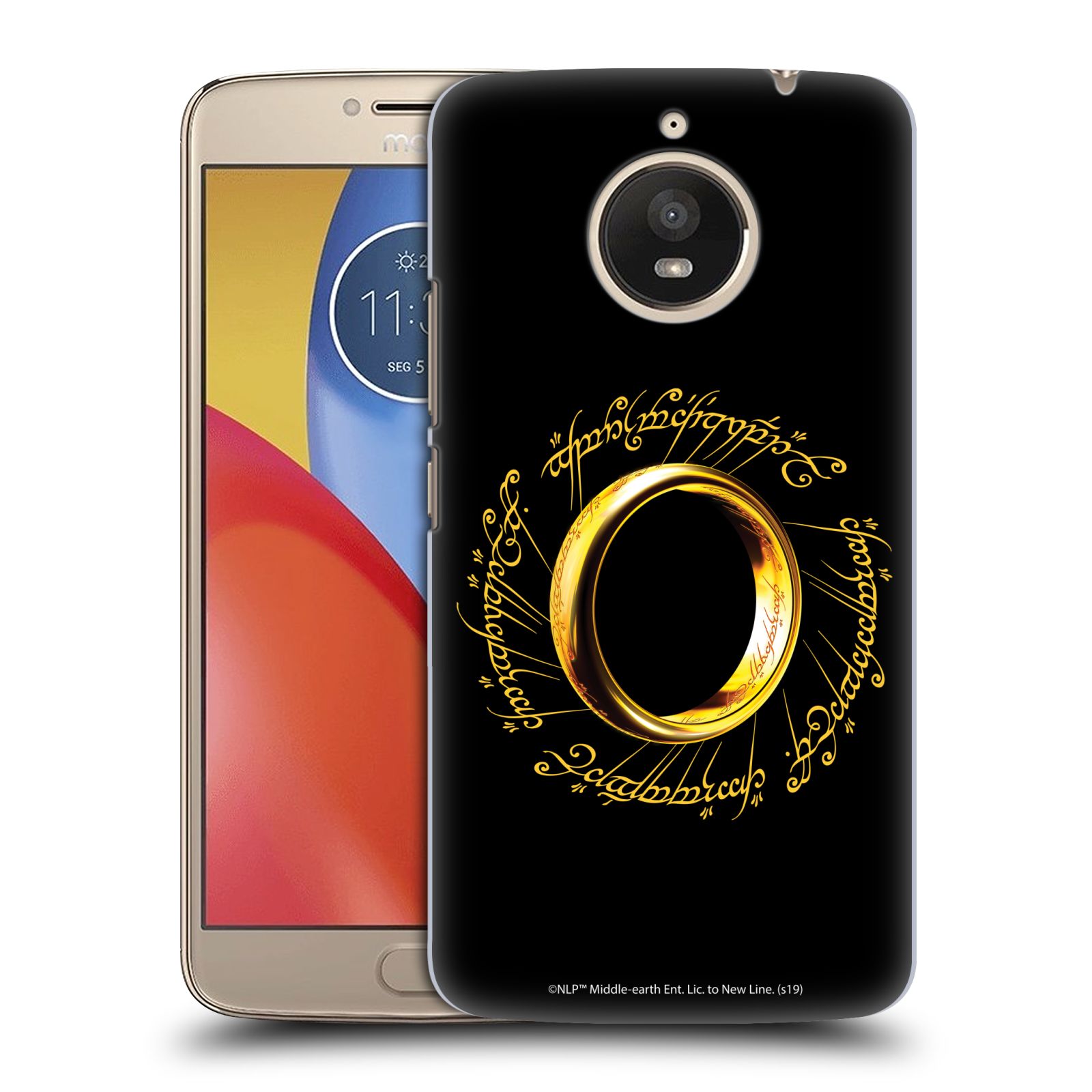 Pouzdro na mobil Lenovo Moto E4 PLUS - HEAD CASE - Pán Prstenů - zlatý prsten