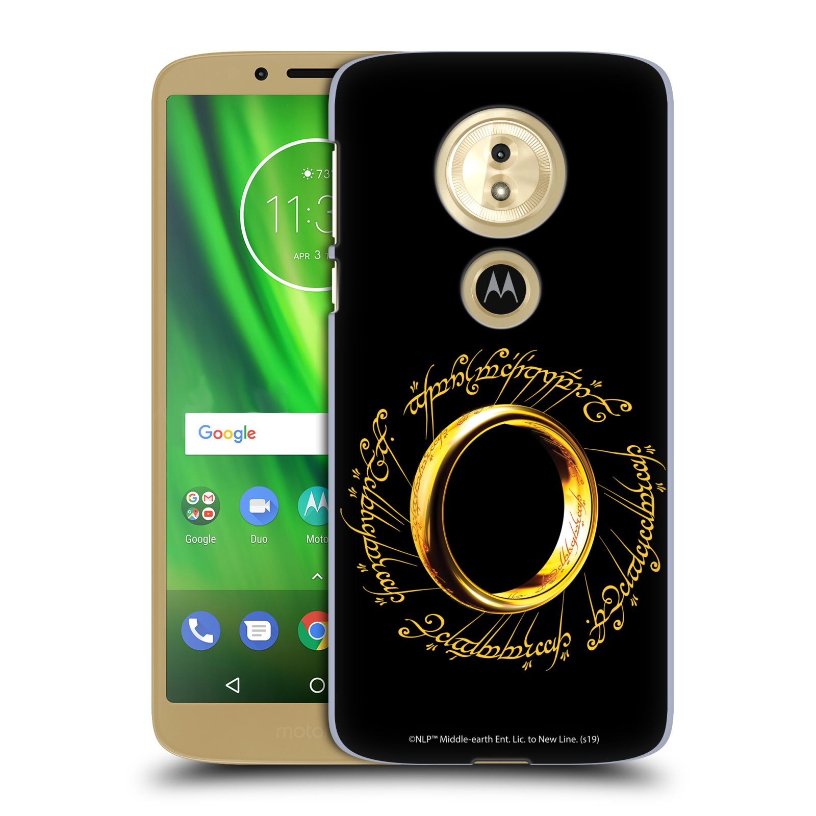 Pouzdro na mobil Motorola Moto E5 - HEAD CASE - Pán Prstenů - zlatý prsten