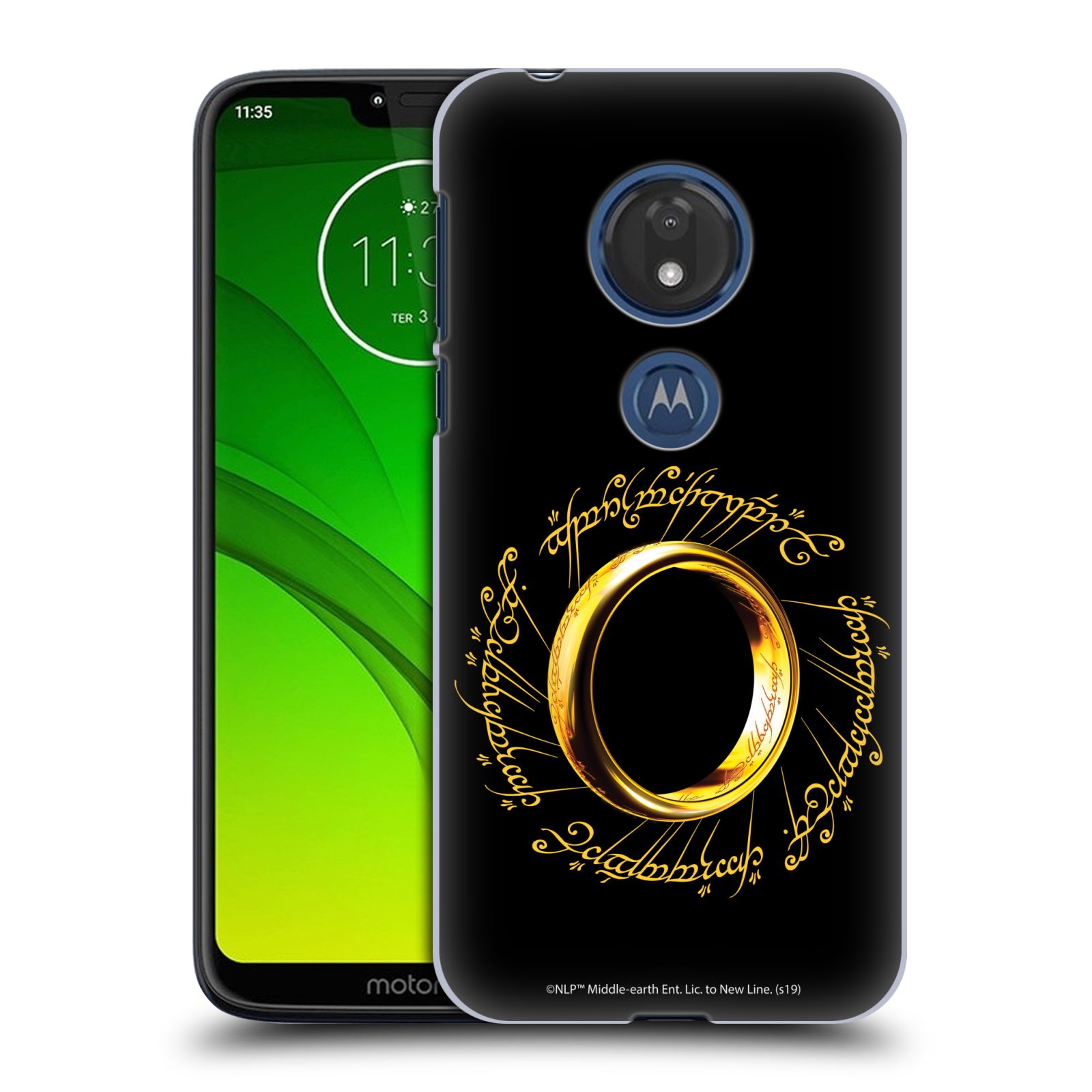 Pouzdro na mobil Motorola Moto G7 Play - HEAD CASE - Pán Prstenů - zlatý prsten