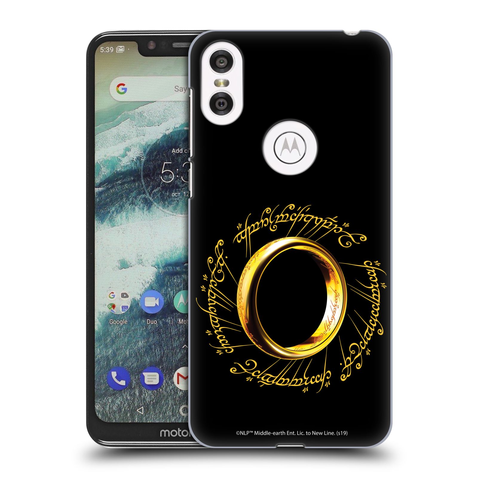 Pouzdro na mobil Motorola Moto ONE - HEAD CASE - Pán Prstenů - zlatý prsten