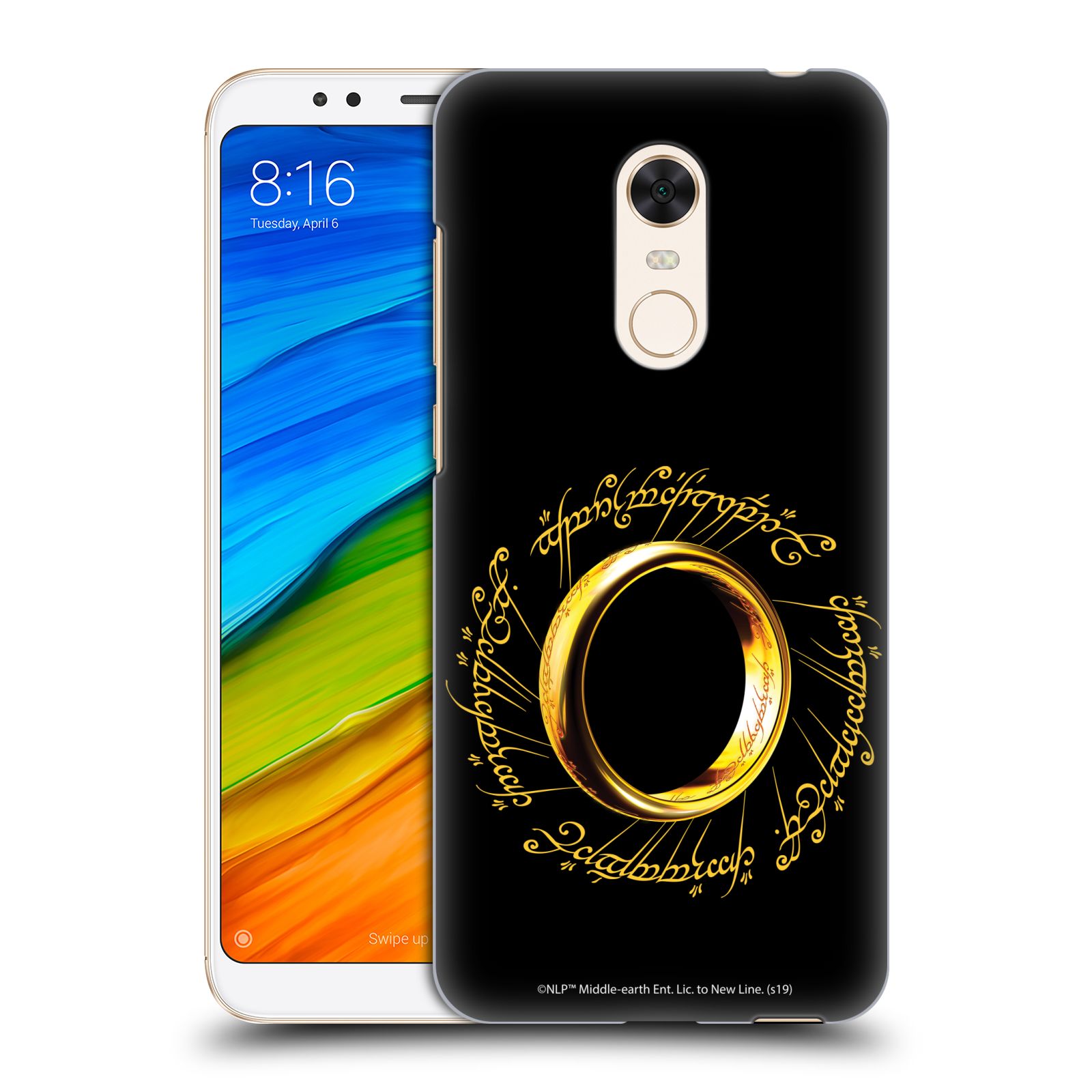 Pouzdro na mobil Xiaomi Redmi 5 PLUS (REDMI 5+) - HEAD CASE - Pán Prstenů - zlatý prsten
