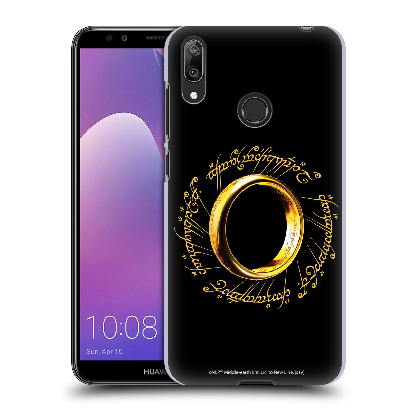 Pouzdro na mobil Huawei Y7 2019 - HEAD CASE - Pán Prstenů - zlatý prsten