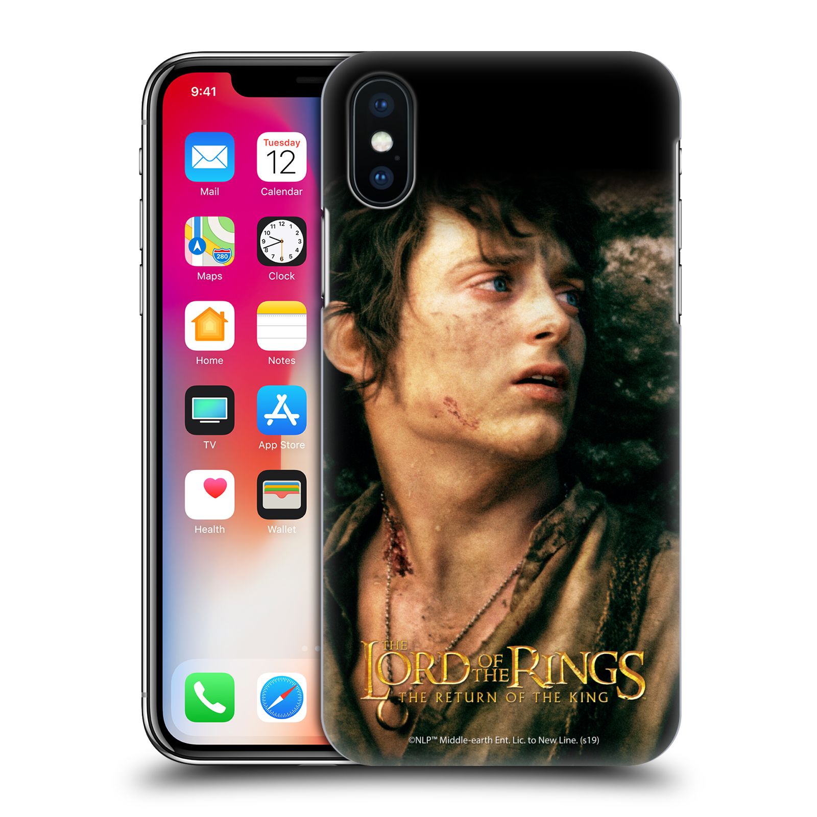 Pouzdro na mobil Apple Iphone X/XS - HEAD CASE - Pán Prstenů - Frodo Pytlík tvář