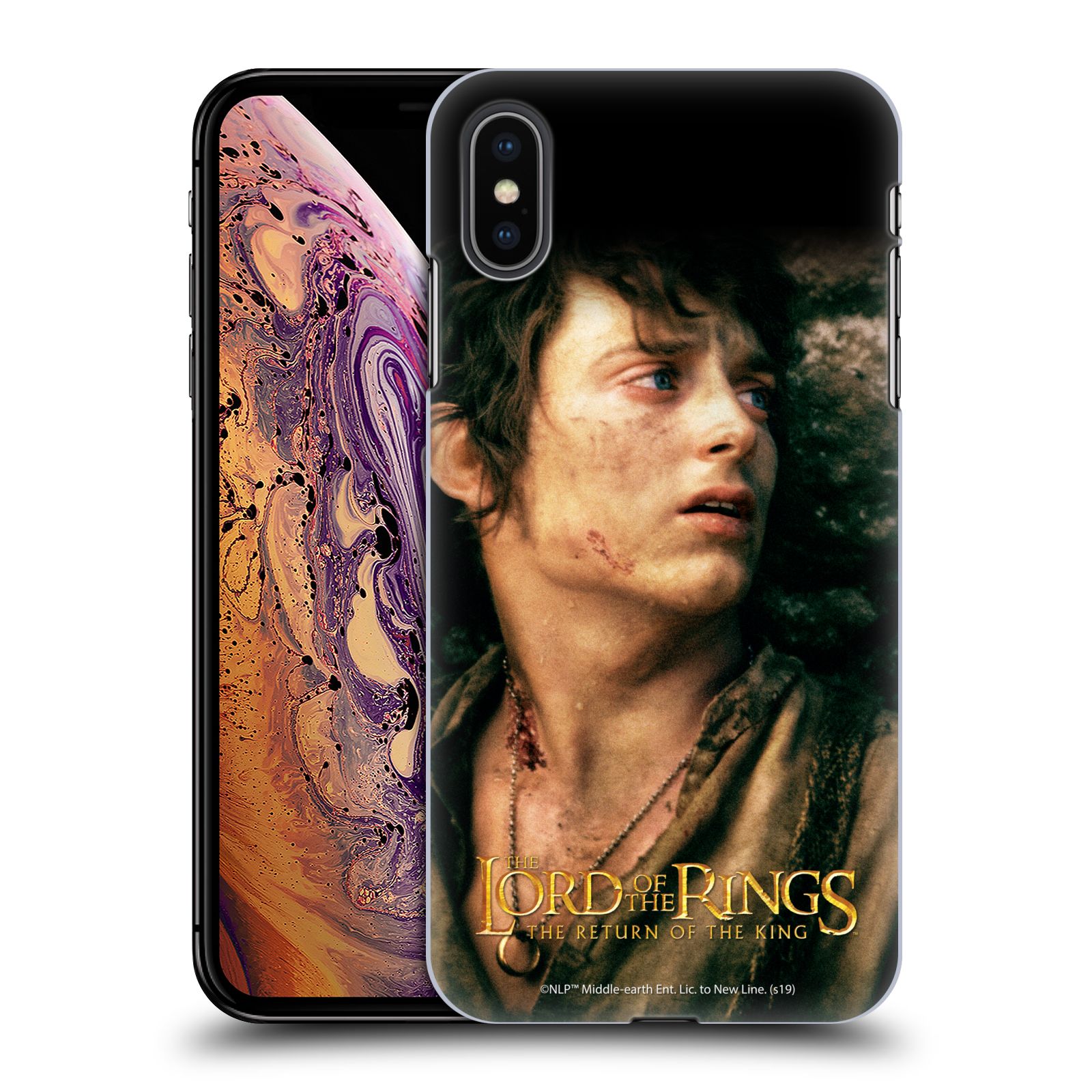 Pouzdro na mobil Apple Iphone XS MAX - HEAD CASE - Pán Prstenů - Frodo Pytlík tvář