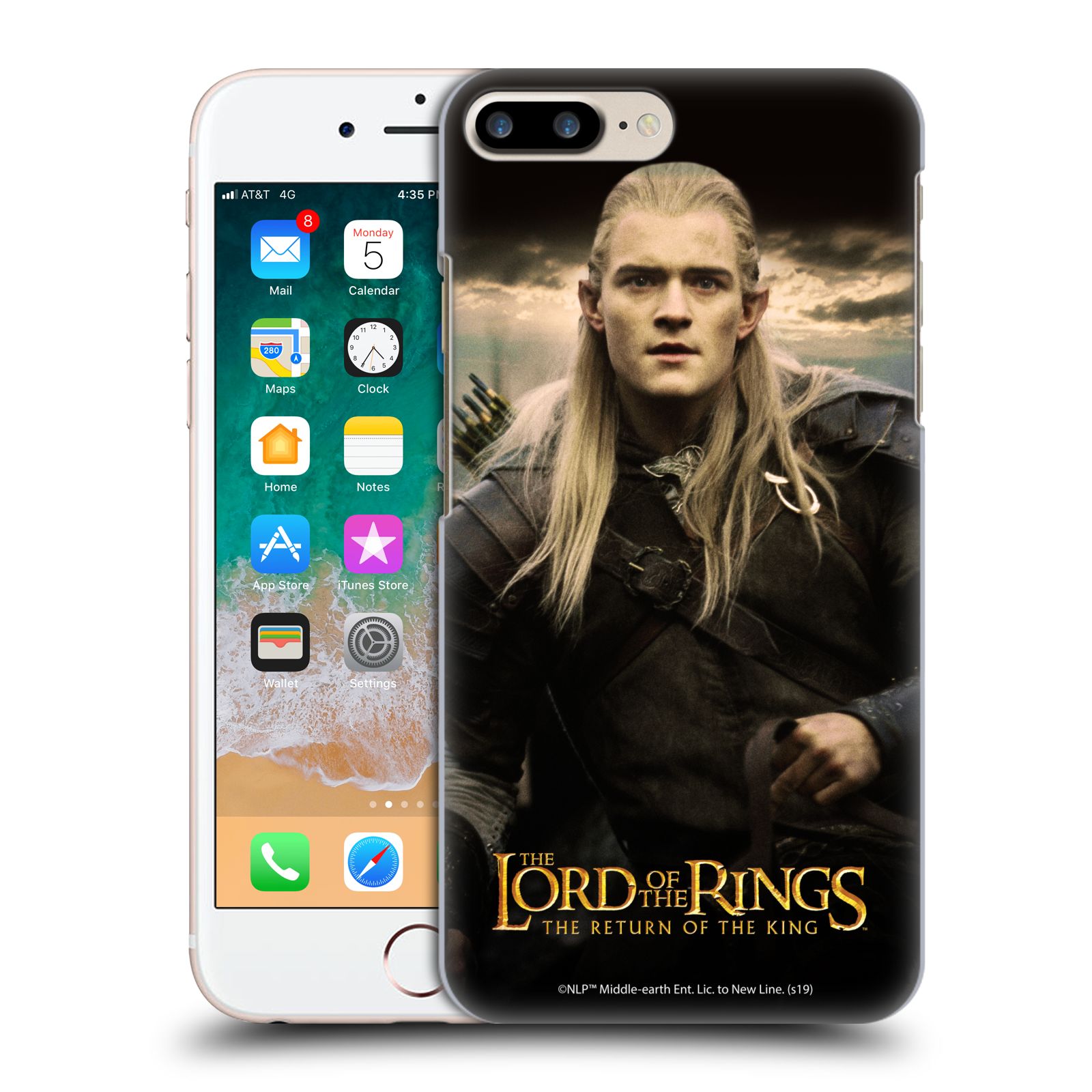Pouzdro na mobil Apple Iphone 7/8 PLUS - HEAD CASE - Pán Prstenů - Elf Legolas