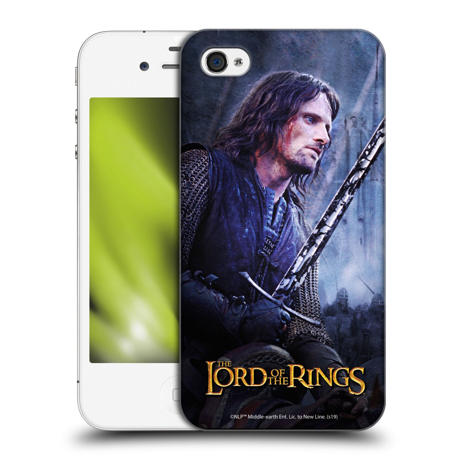 Zadní obal pro mobil Apple Iphone 4/4S - HEAD CASE - Pán Prstenů - Dvě Věže - Aragorn