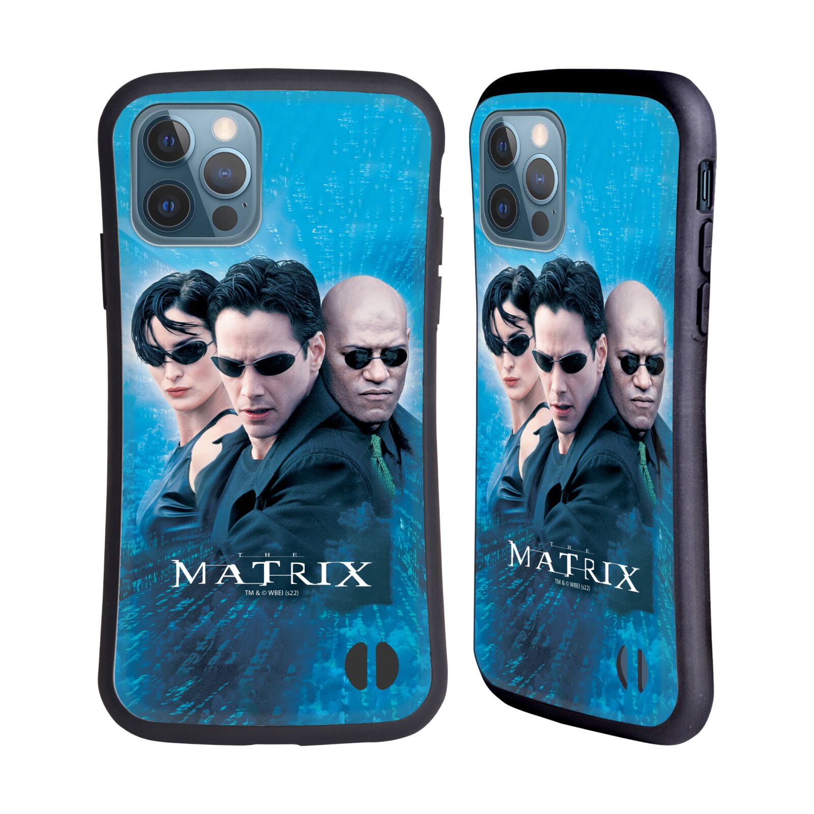 Odolný zadní obal pro mobil Apple iPhone 12 / iPhone 12 Pro - HEAD CASE - Matrix - Neo modré pozadí