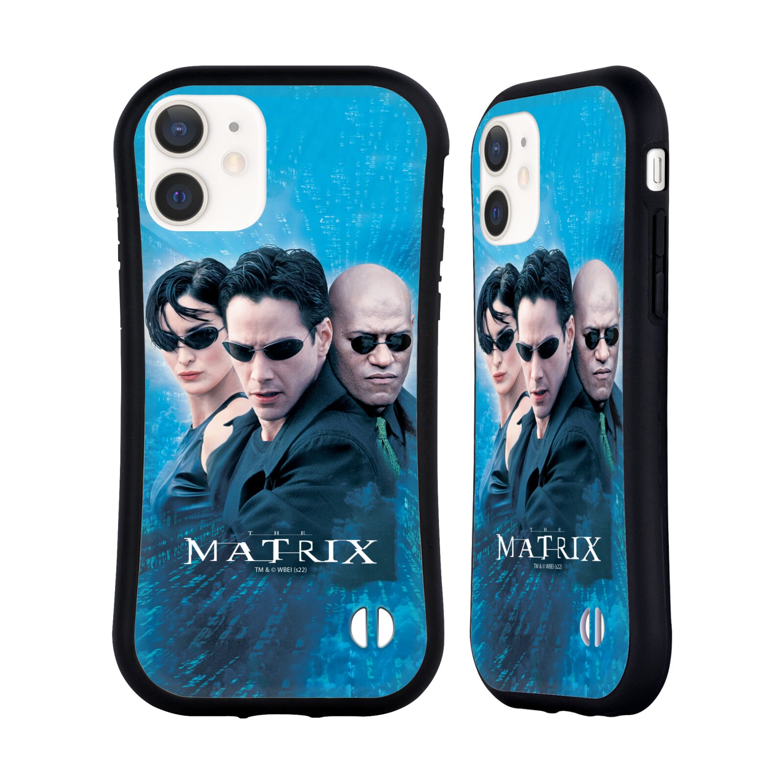 Odolný zadní obal pro mobil Apple iPhone 12 MINI - HEAD CASE - Matrix - Neo modré pozadí