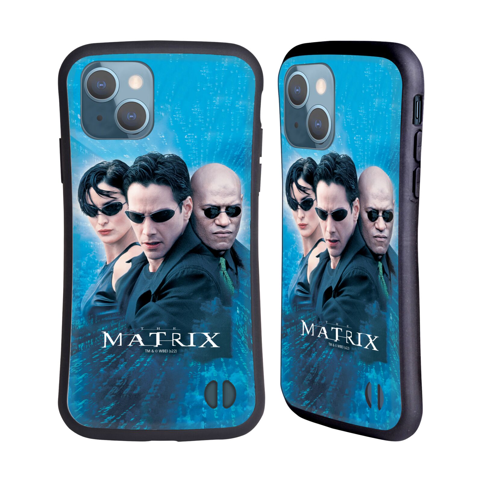 Odolný zadní obal pro mobil Apple iPhone 13 - HEAD CASE - Matrix - Neo modré pozadí