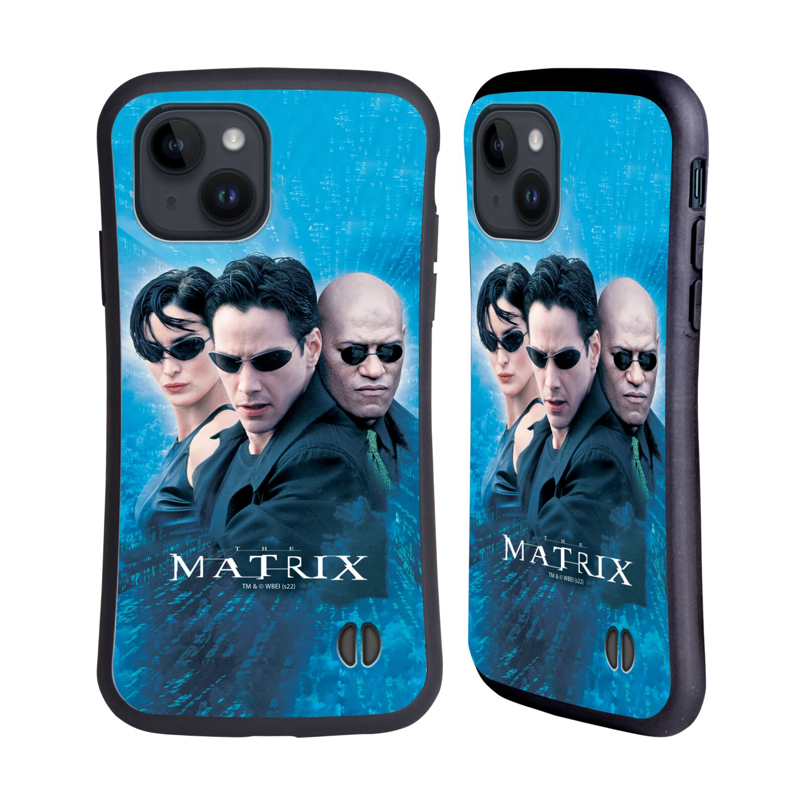 Obal na mobil Apple iPhone 15 - HEAD CASE - Matrix - Neo modré pozadí