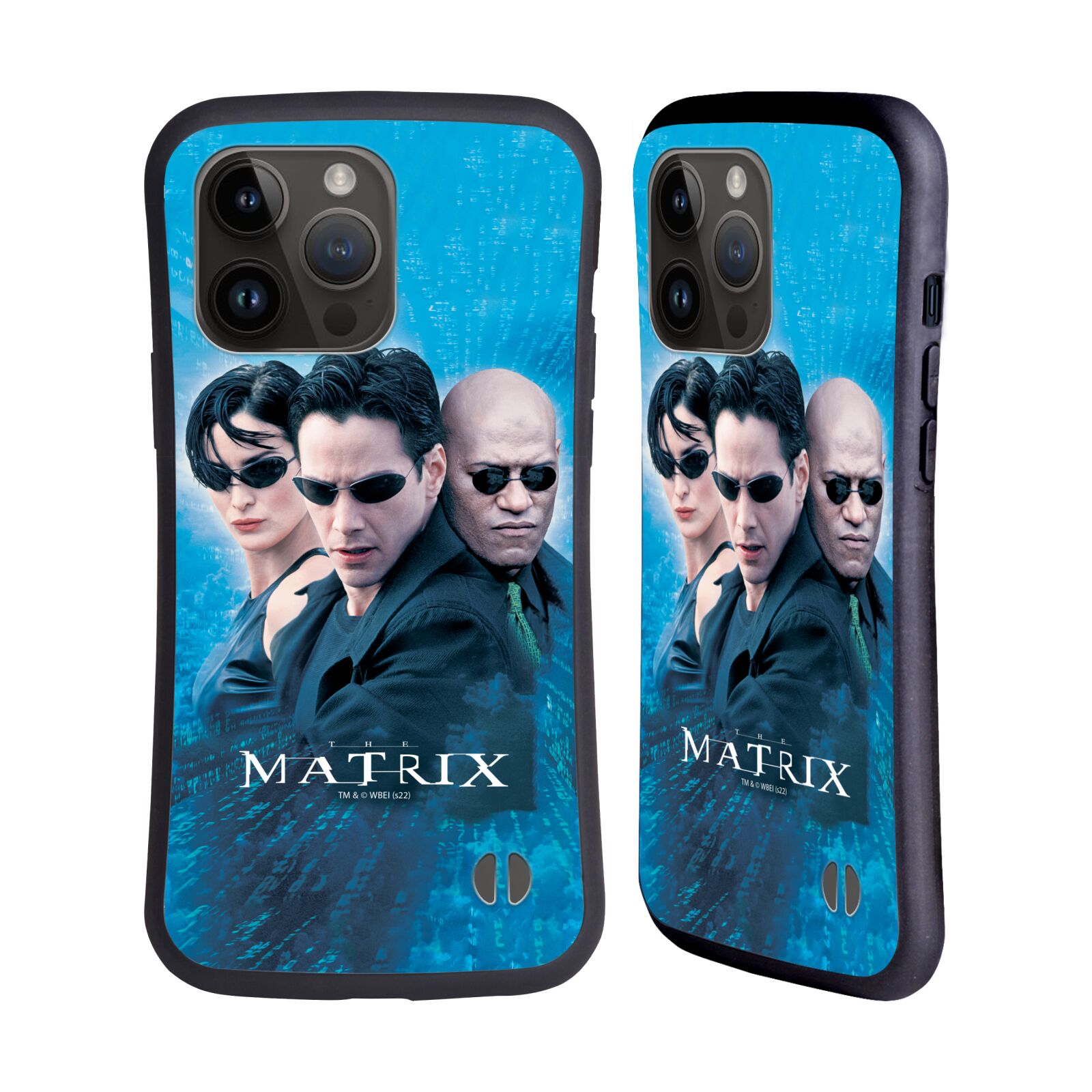 Obal na mobil Apple iPhone 15 PRO MAX - HEAD CASE - Matrix - Neo modré pozadí