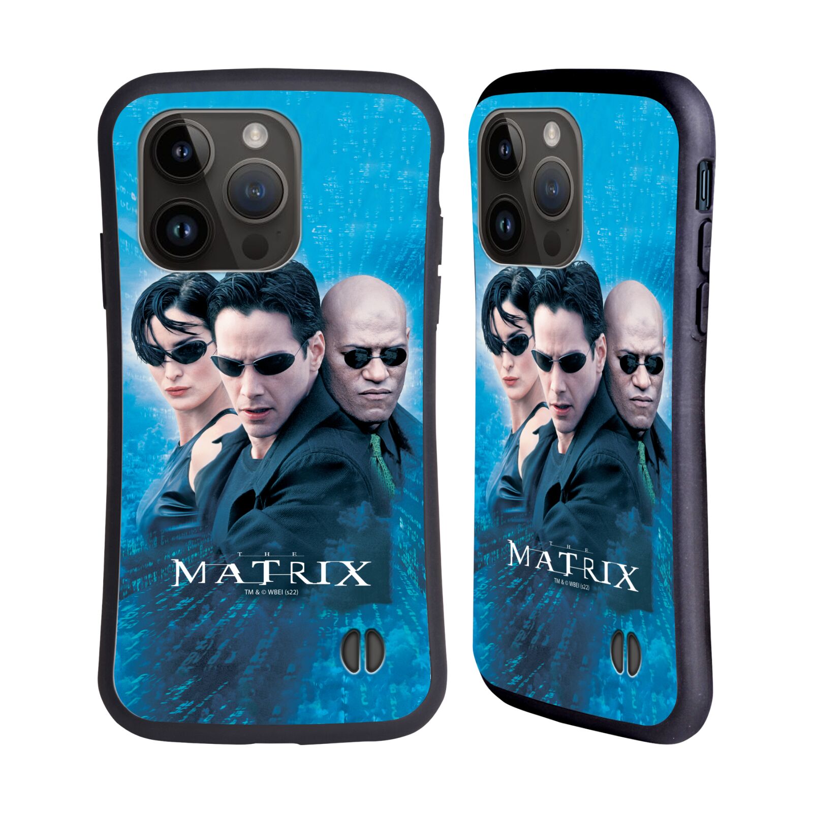 Obal na mobil Apple iPhone 15 PRO - HEAD CASE - Matrix - Neo modré pozadí