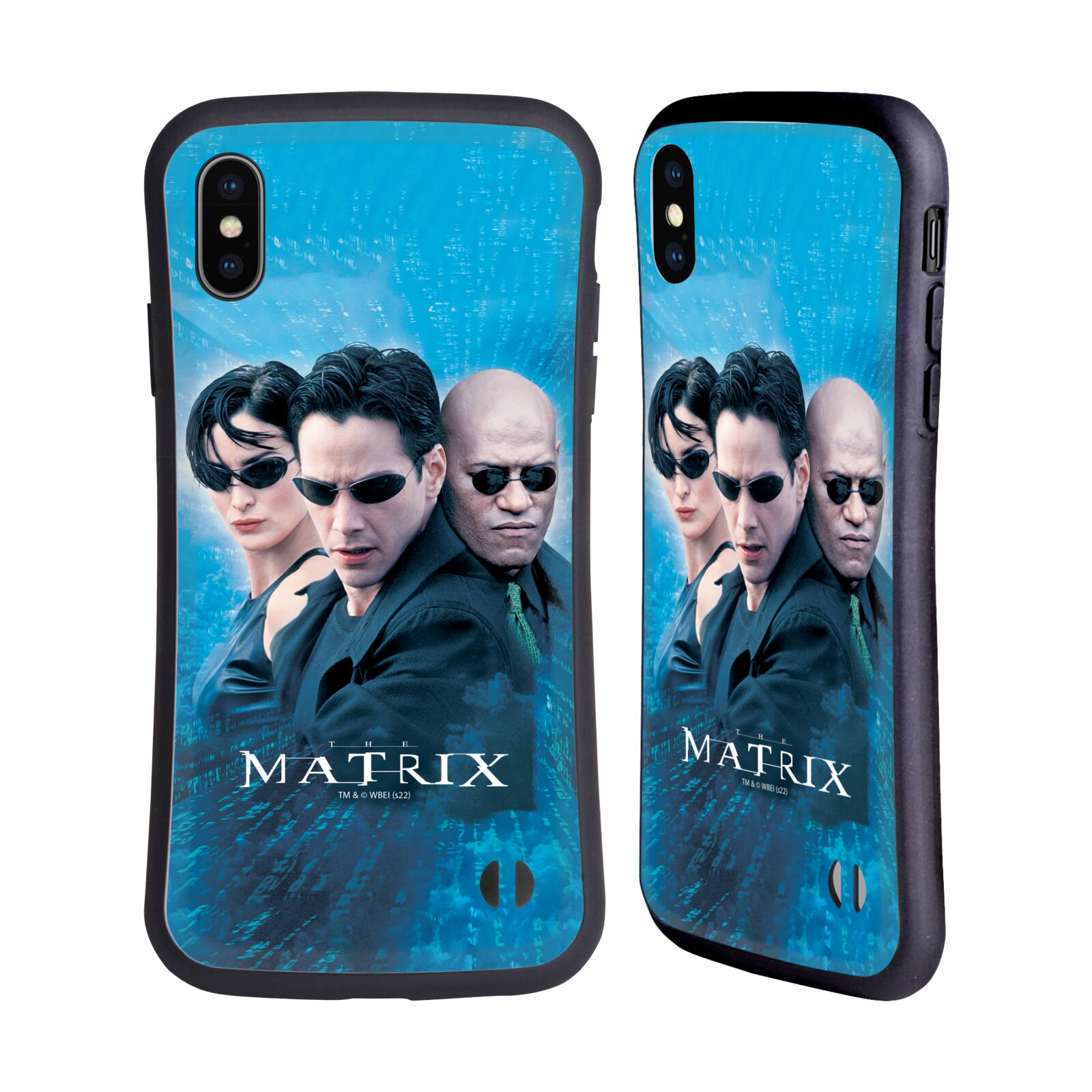 Odolný zadní obal pro mobil Apple Iphone XS MAX - HEAD CASE - Matrix - Neo modré pozadí