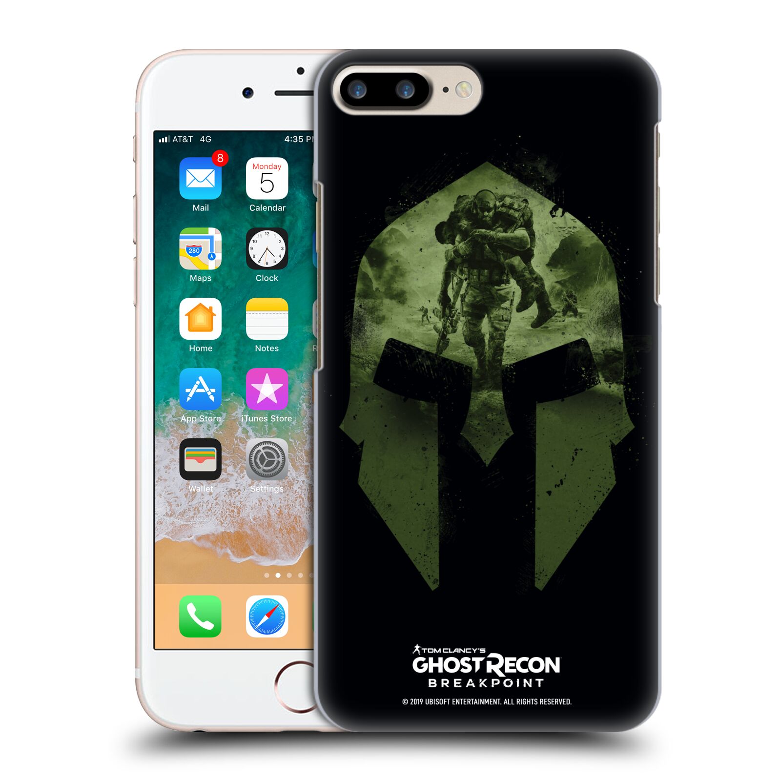 Obal na mobil Apple Iphone 7+ /  8+ - HEAD CASE - Ghost Recon Breakpoint - Nomad Logo