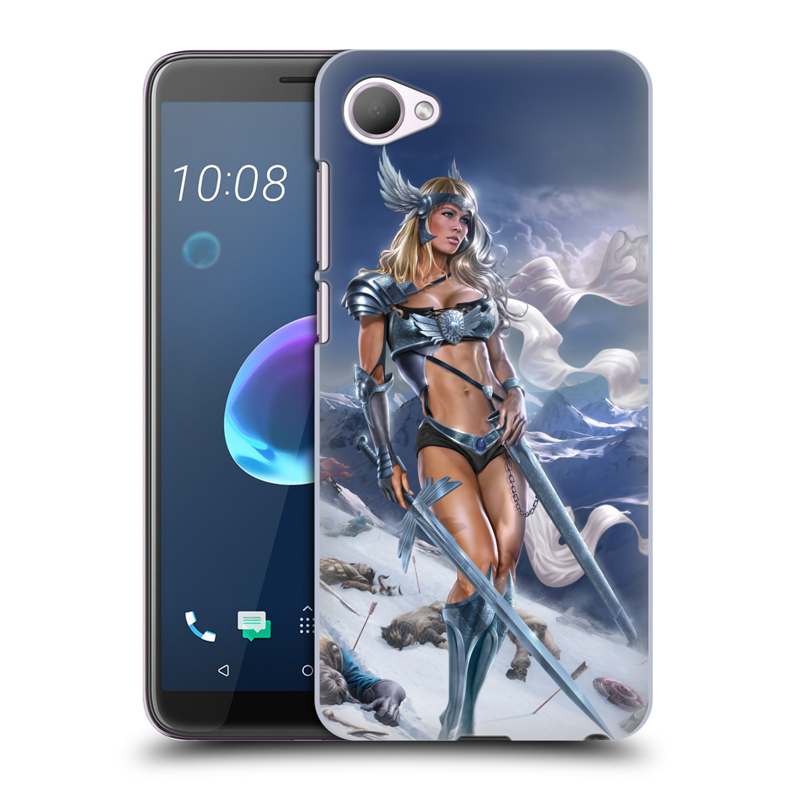 Pouzdro na mobil HTC Desire 12 / Desire 12 DUAL SIM - HEAD CASE - Fantasy kresby Tom Wood - Princezna bojovnice