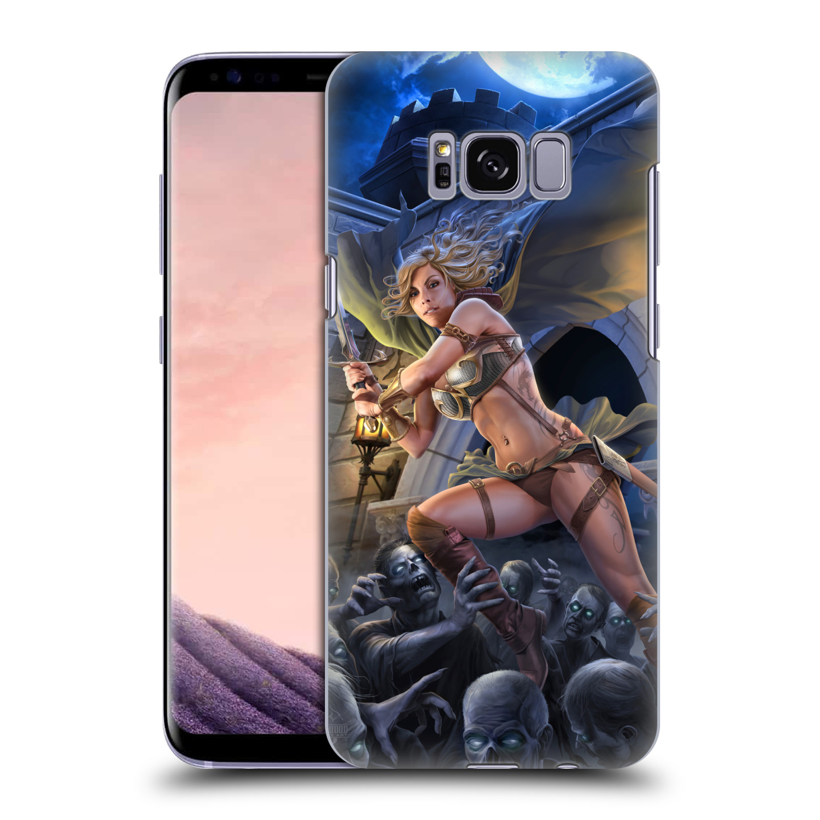 Pouzdro na mobil Samsung Galaxy S8 - HEAD CASE - Fantasy kresby Tom Wood - Princezna bojovnice a zombies