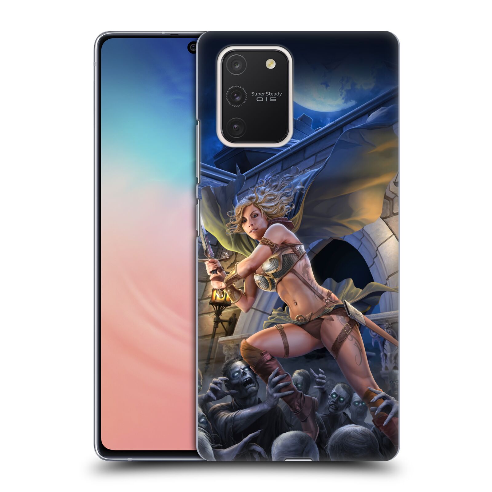 Pouzdro na mobil Samsung Galaxy S10 LITE - HEAD CASE - Fantasy kresby Tom Wood - Princezna bojovnice a zombies