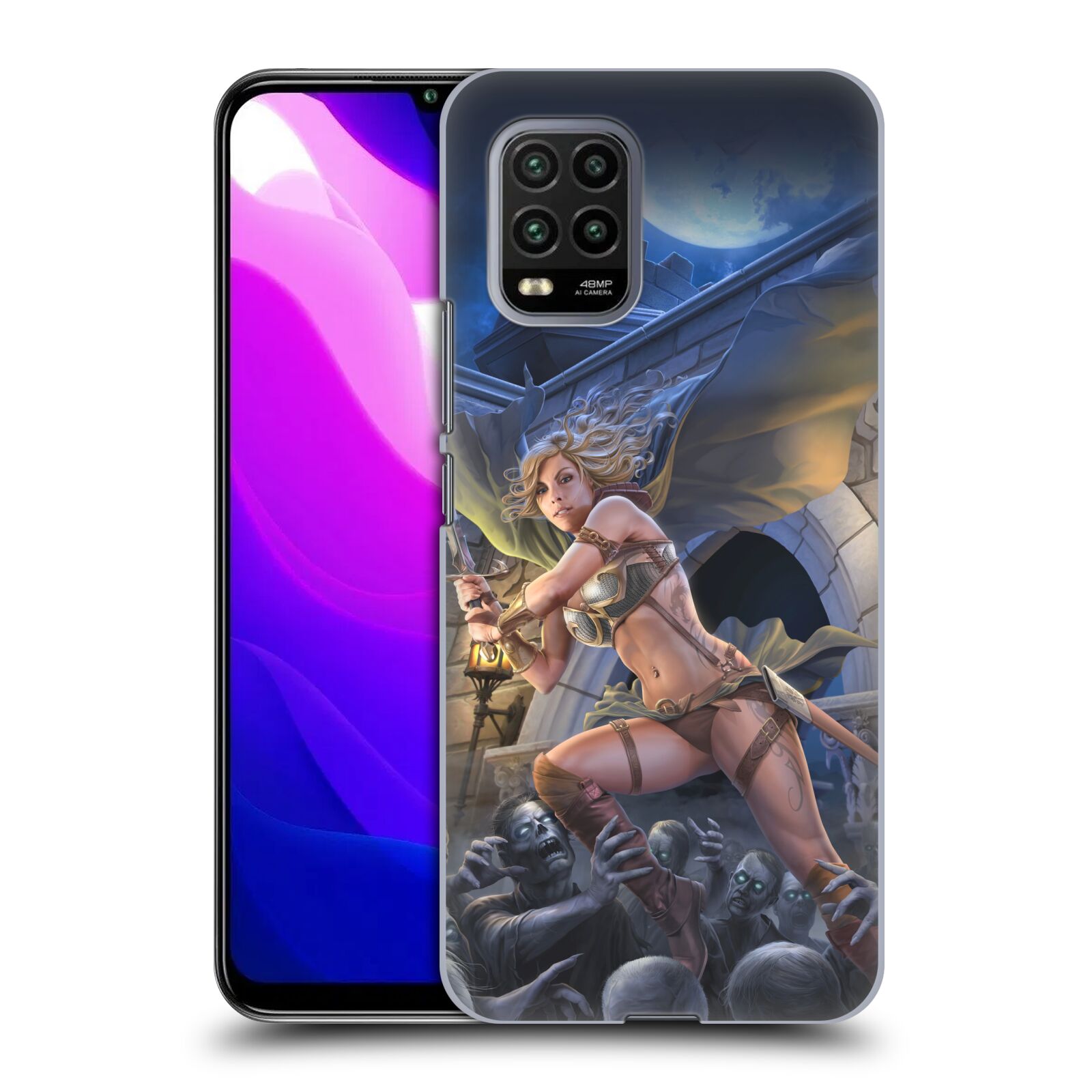 Pouzdro na mobil Xiaomi  Mi 10 LITE / Mi 10 LITE 5G - HEAD CASE - Fantasy kresby Tom Wood - Princezna bojovnice a zombies