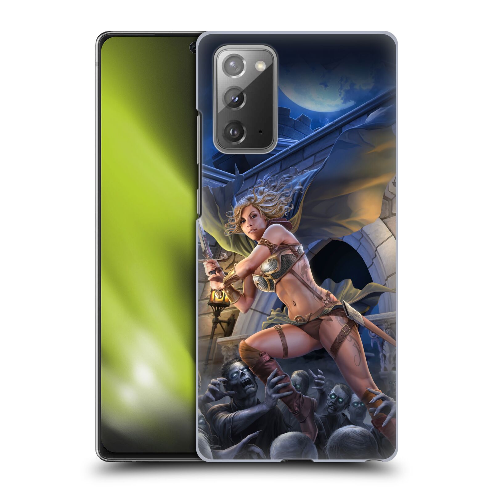 Pouzdro na mobil Samsung Galaxy Note 20 - HEAD CASE - Fantasy kresby Tom Wood - Princezna bojovnice a zombies