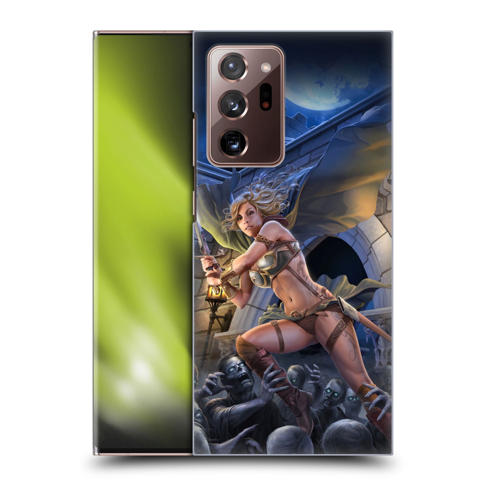 Pouzdro na mobil Samsung Galaxy Note 20 ULTRA - HEAD CASE - Fantasy kresby Tom Wood - Princezna bojovnice a zombies