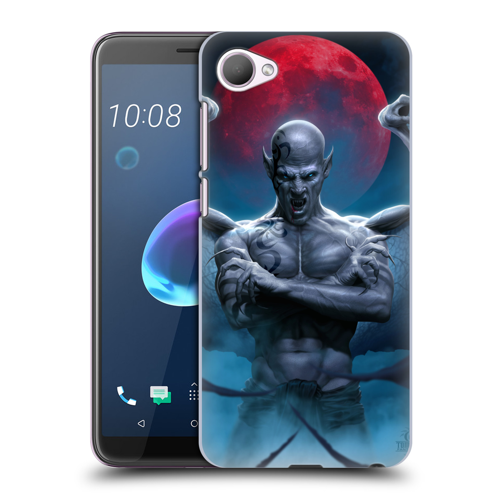 Pouzdro na mobil HTC Desire 12 / Desire 12 DUAL SIM - HEAD CASE - Fantasy kresby Tom Wood - Krvavý měsíc upír