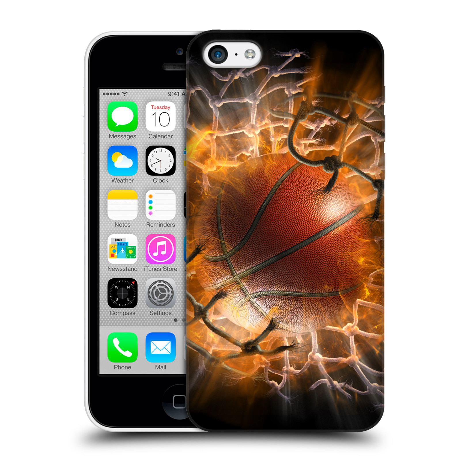 Pouzdro na mobil Apple Iphone 5C - HEAD CASE - Fantasy kresby Tom Wood - Basketball