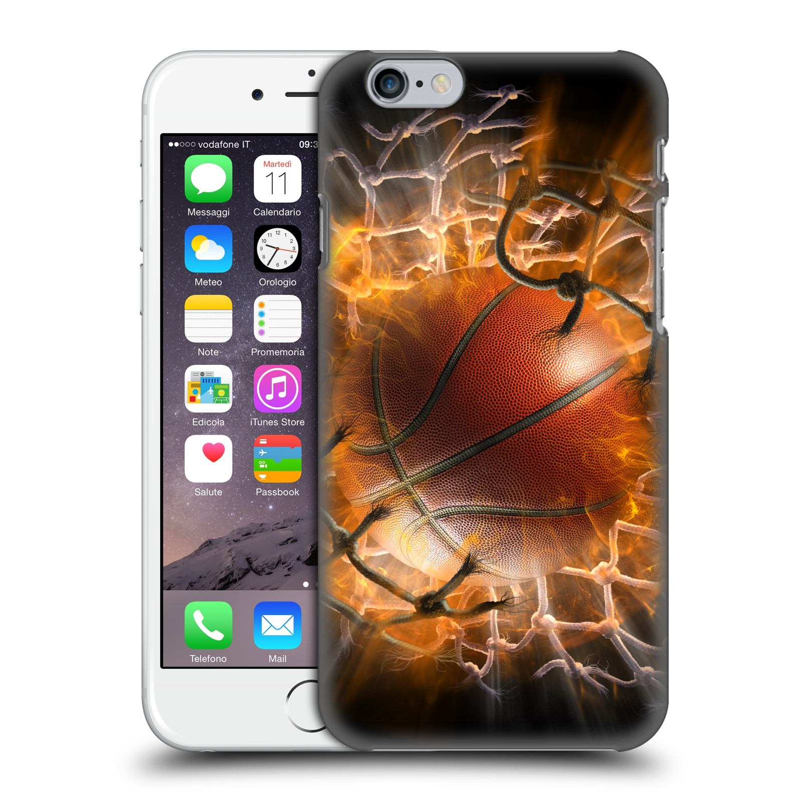 Pouzdro na mobil Apple Iphone 6/6S - HEAD CASE - Fantasy kresby Tom Wood - Basketball