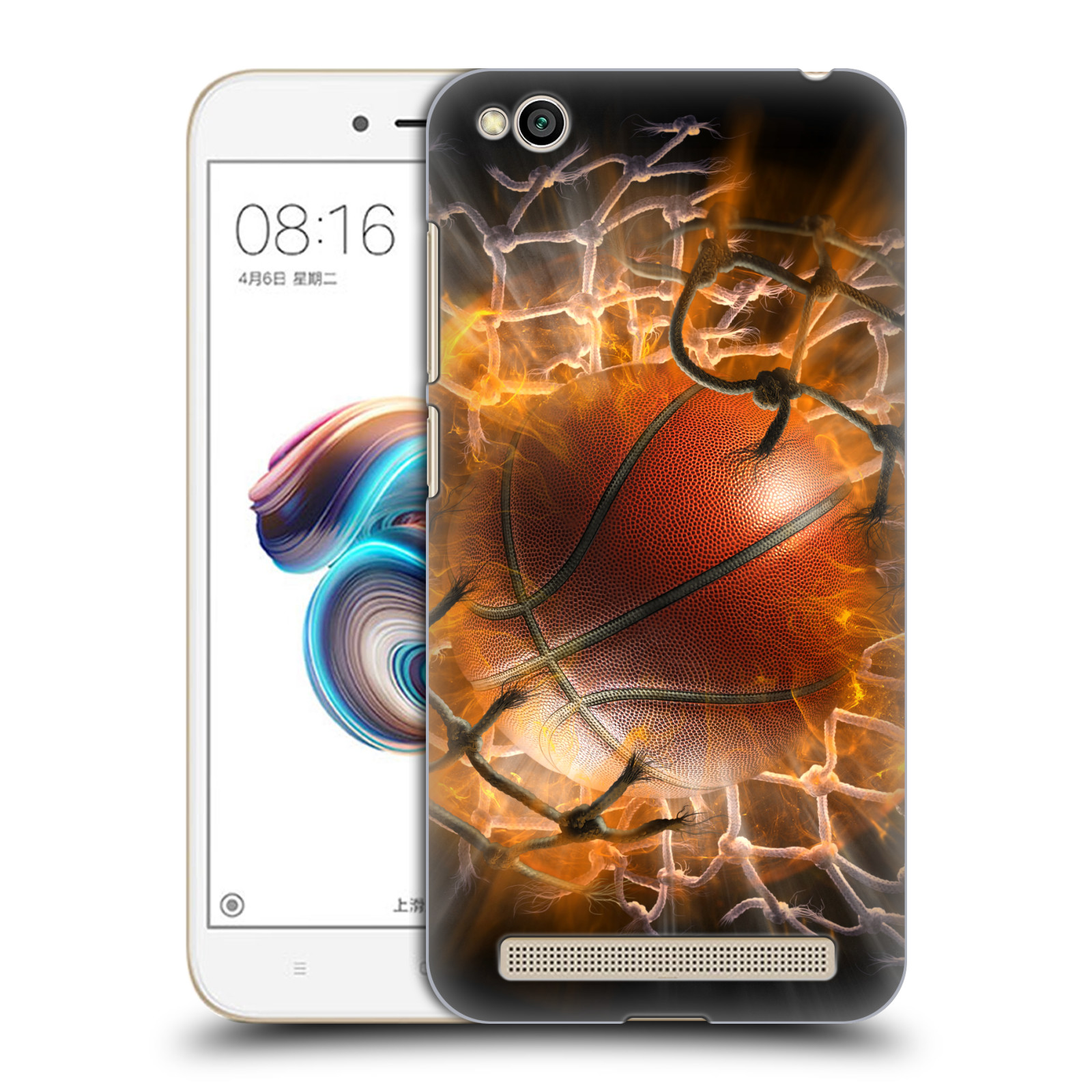 Pouzdro na mobil Xiaomi Redmi 5A - HEAD CASE - Fantasy kresby Tom Wood - Basketball