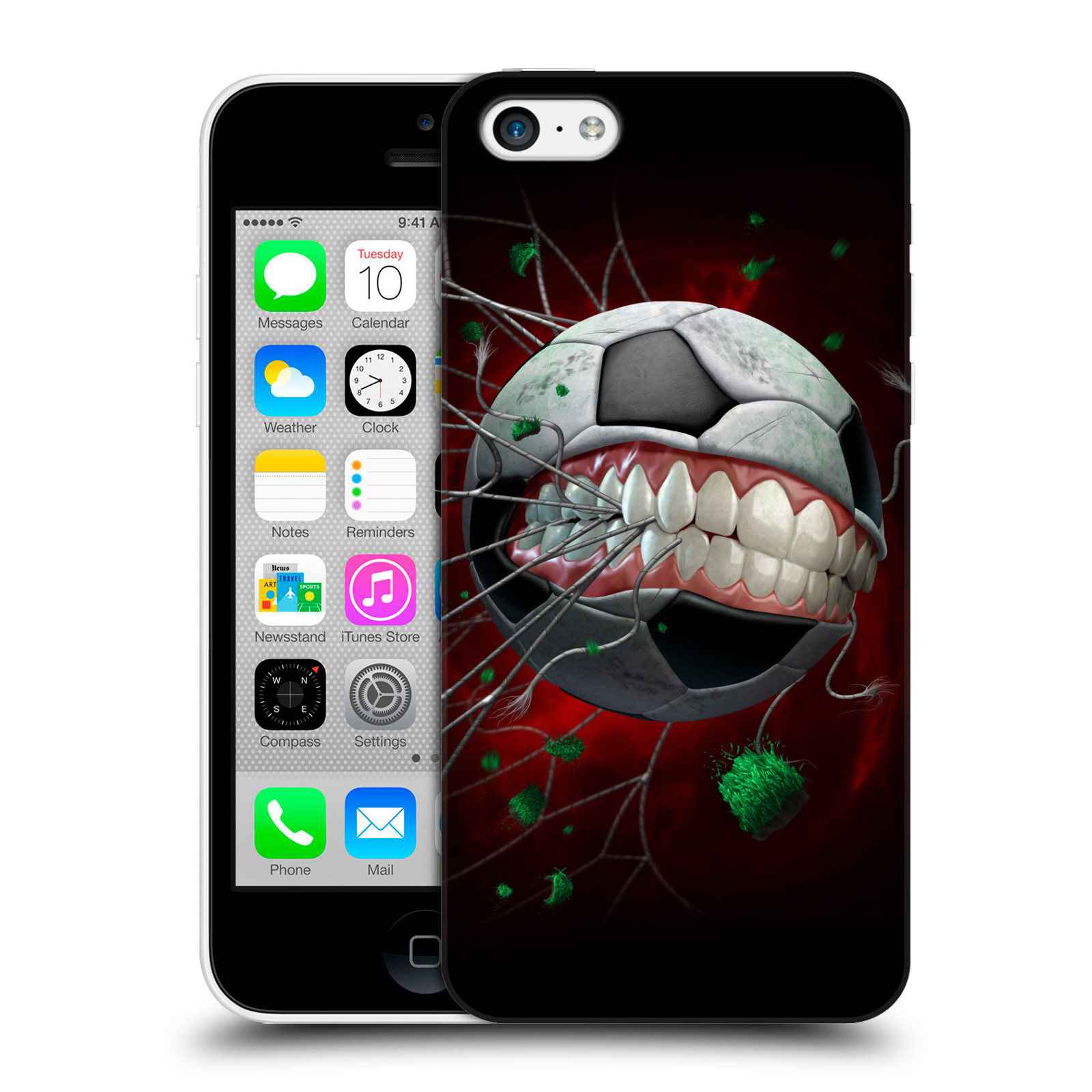 Pouzdro na mobil Apple Iphone 5C - HEAD CASE - Fantasy kresby Tom Wood - Fotbal