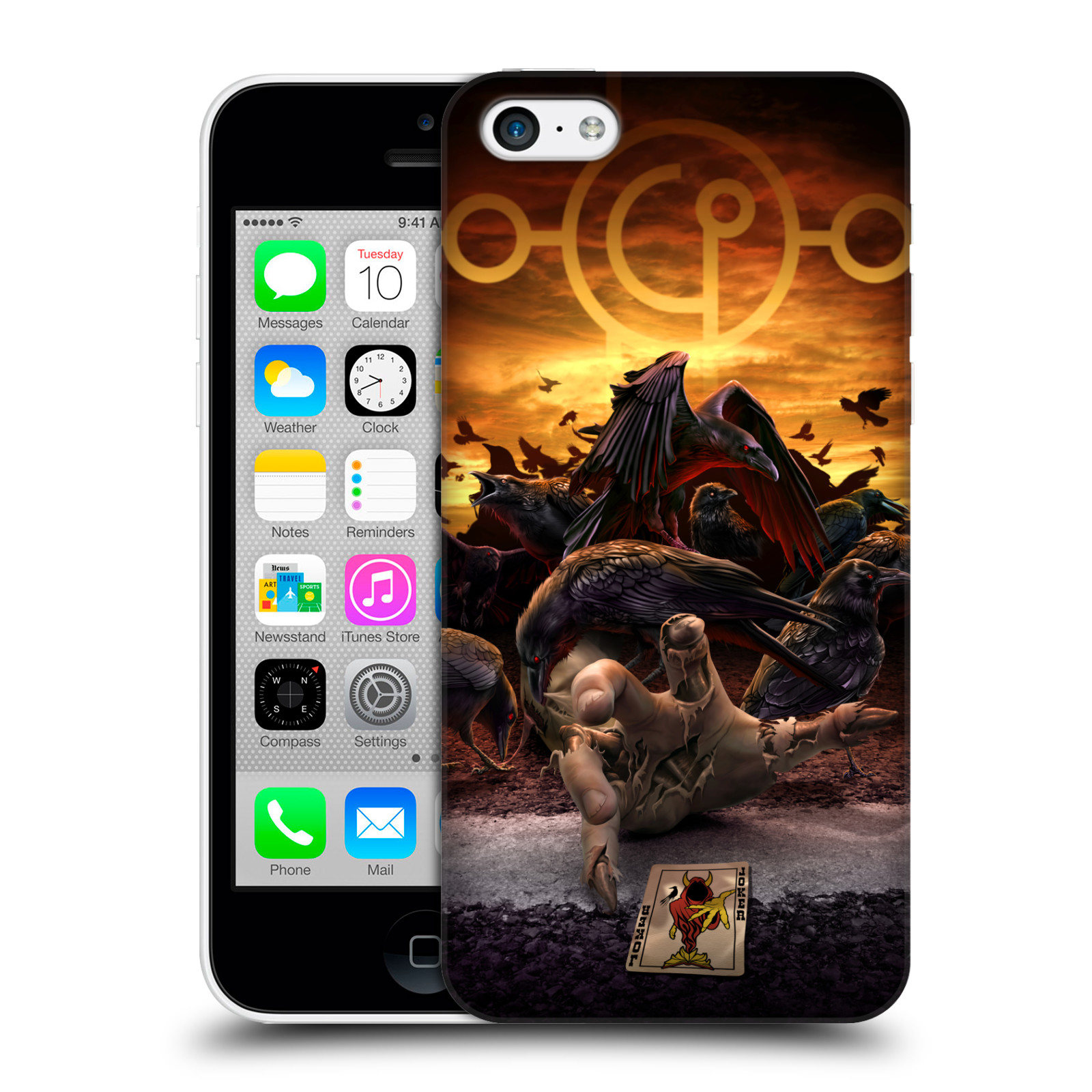 Pouzdro na mobil Apple Iphone 5C - HEAD CASE - Fantasy kresby Tom Wood - Vrahové koruny