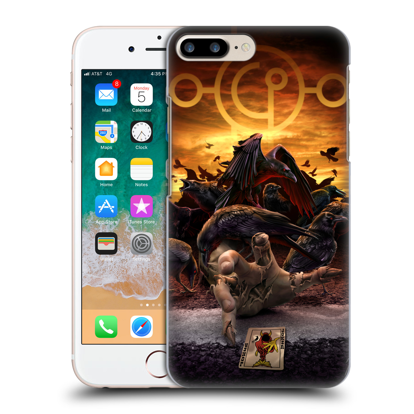 Pouzdro na mobil Apple Iphone 7/8 PLUS - HEAD CASE - Fantasy kresby Tom Wood - Vrahové koruny