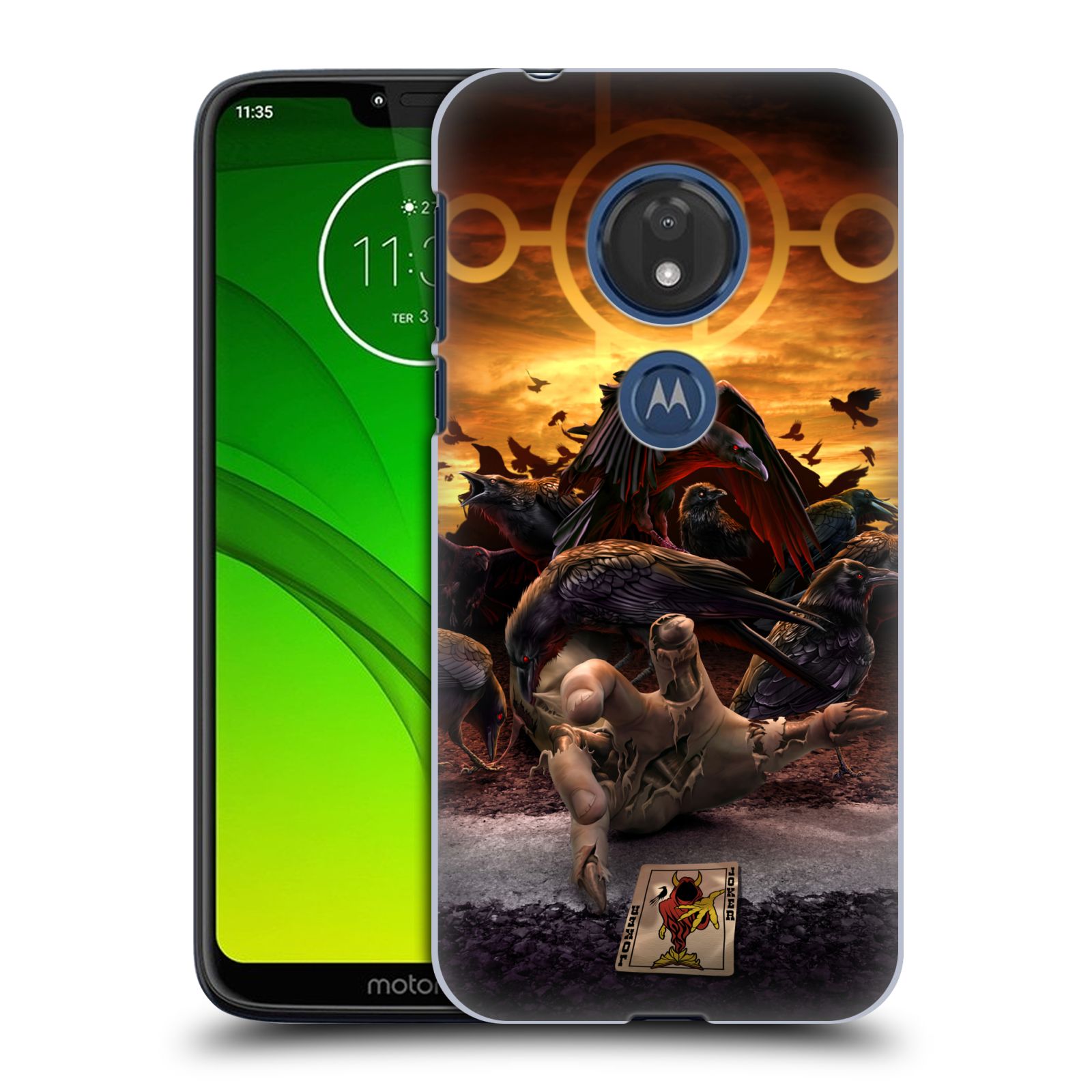 Pouzdro na mobil Motorola Moto G7 Play - HEAD CASE - Fantasy kresby Tom Wood - Vrahové koruny