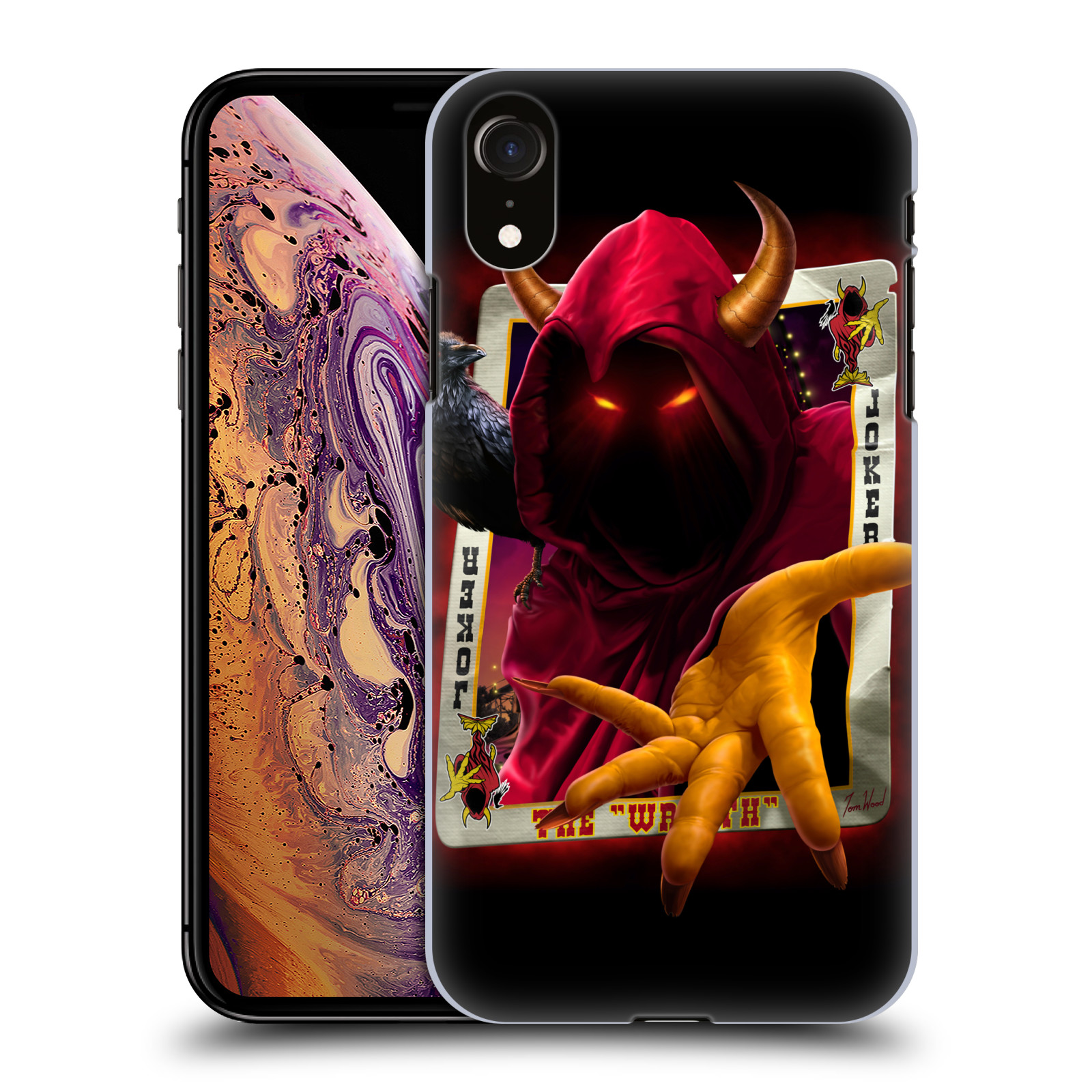 Pouzdro na mobil Apple Iphone XR - HEAD CASE - Fantasy kresby Tom Wood - Joker