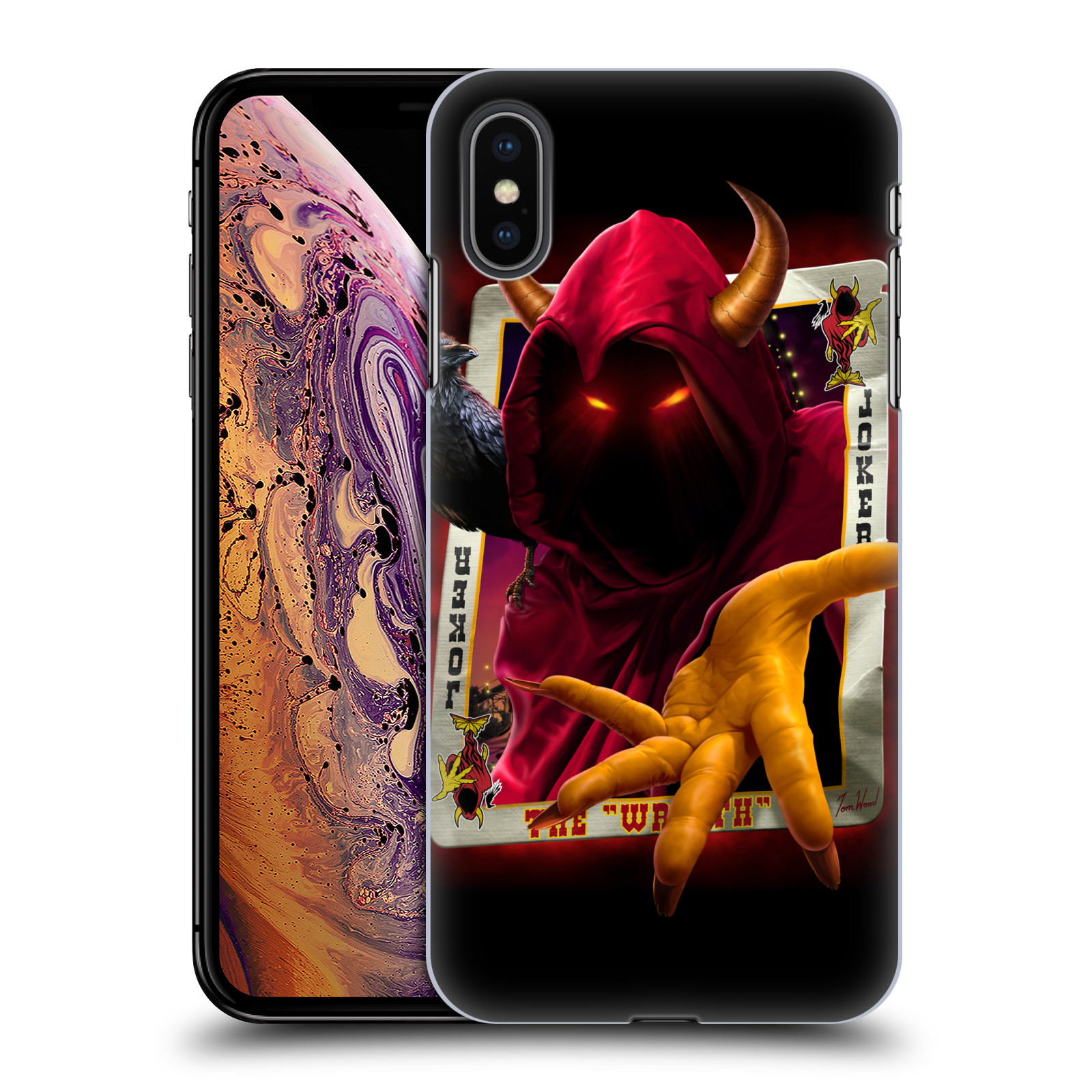 Pouzdro na mobil Apple Iphone XS MAX - HEAD CASE - Fantasy kresby Tom Wood - Joker