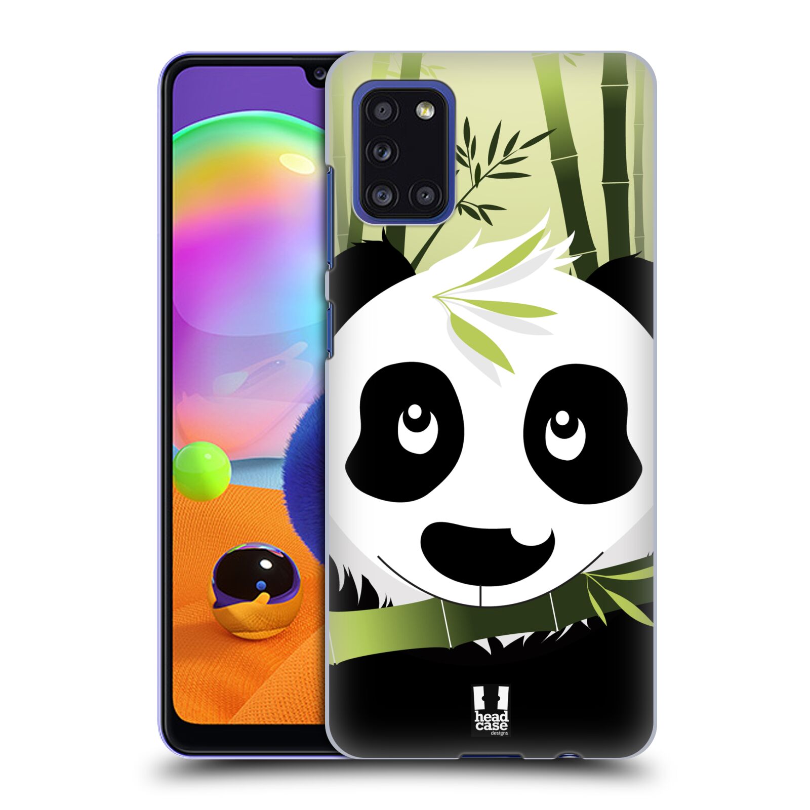 Zadní kryt na mobil Samsung Galaxy A31 vzor kreslená panda zelená