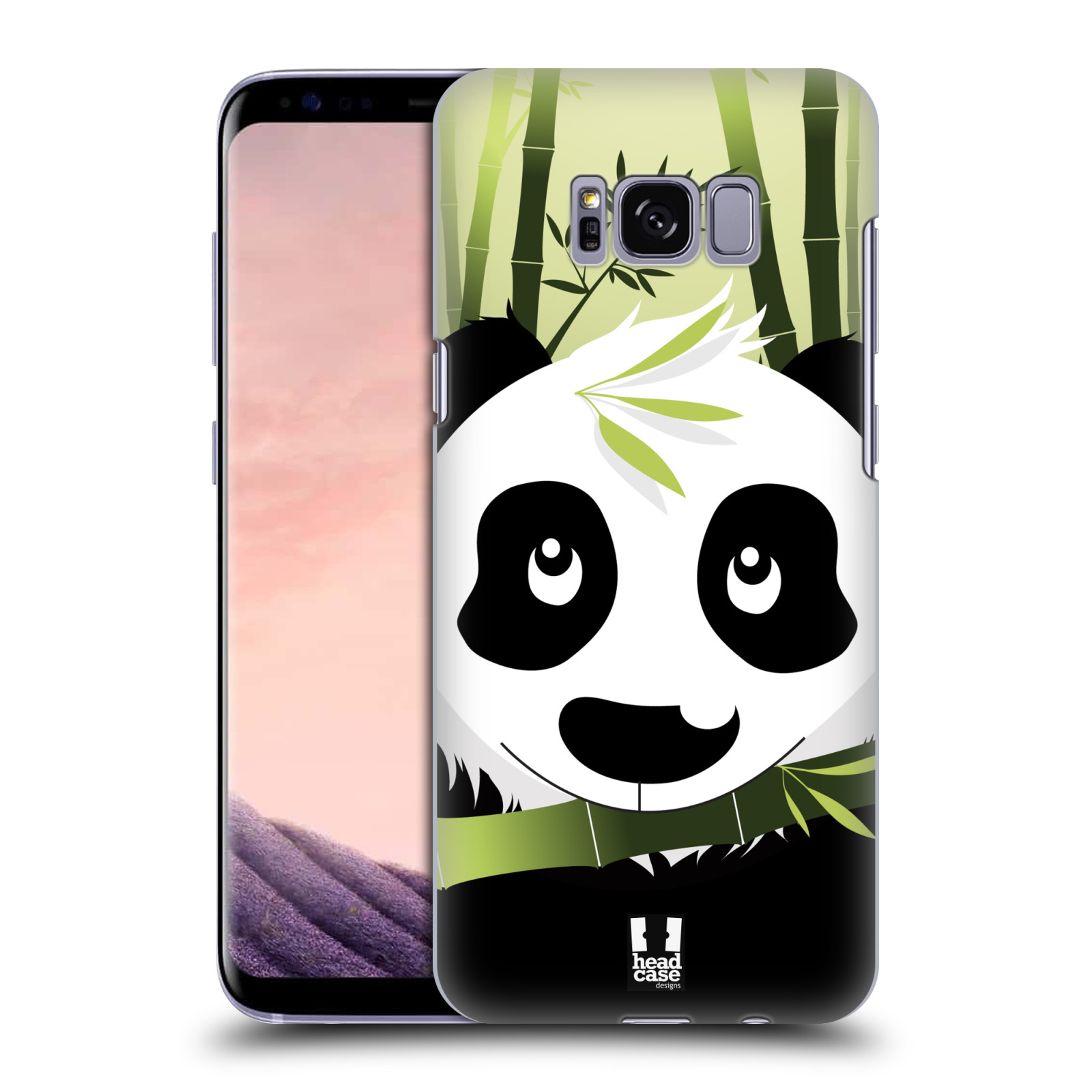 HEAD CASE plastový obal na mobil Samsung Galaxy S8 vzor kreslená panda zelená