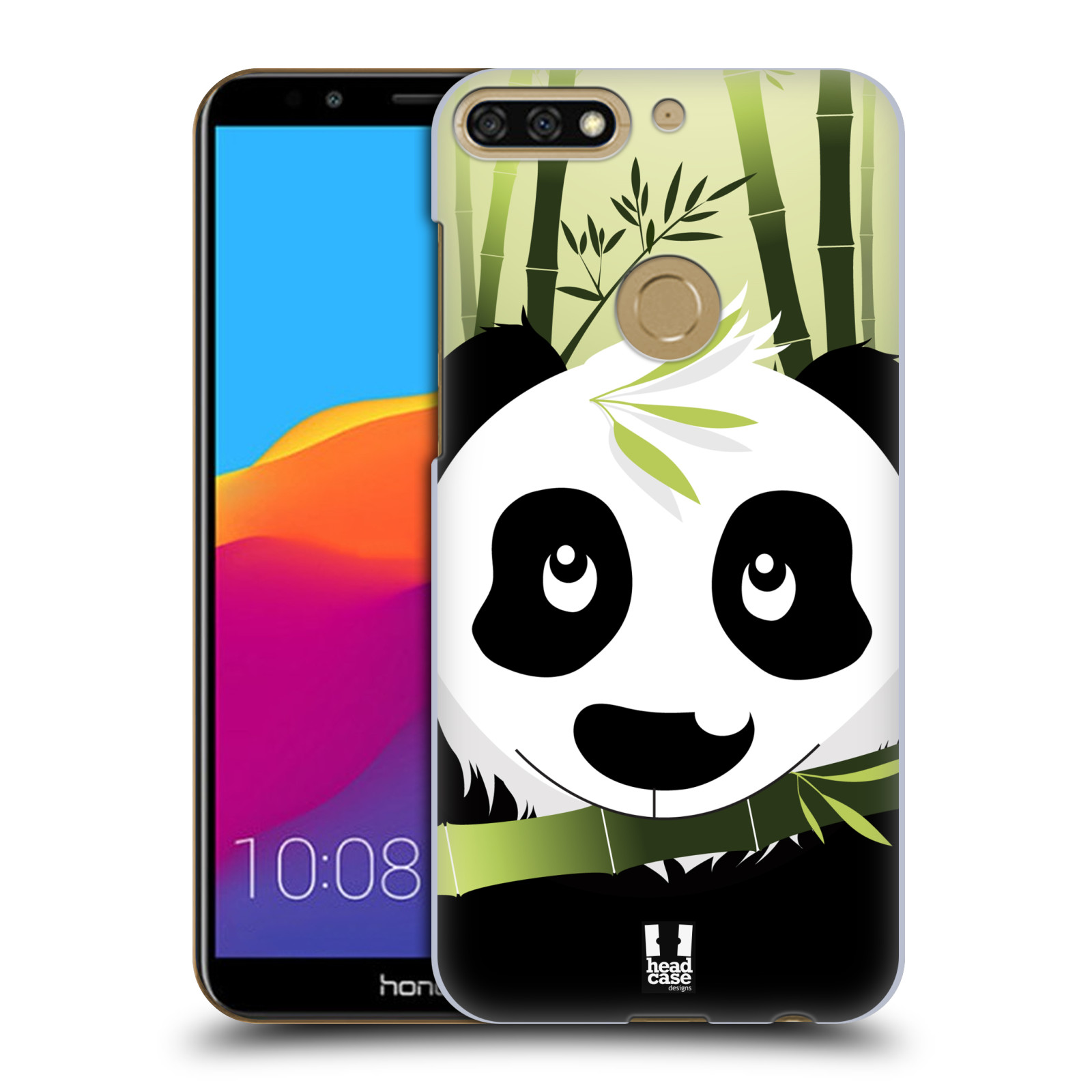 HEAD CASE plastový obal na mobil Honor 7c vzor kreslená panda zelená