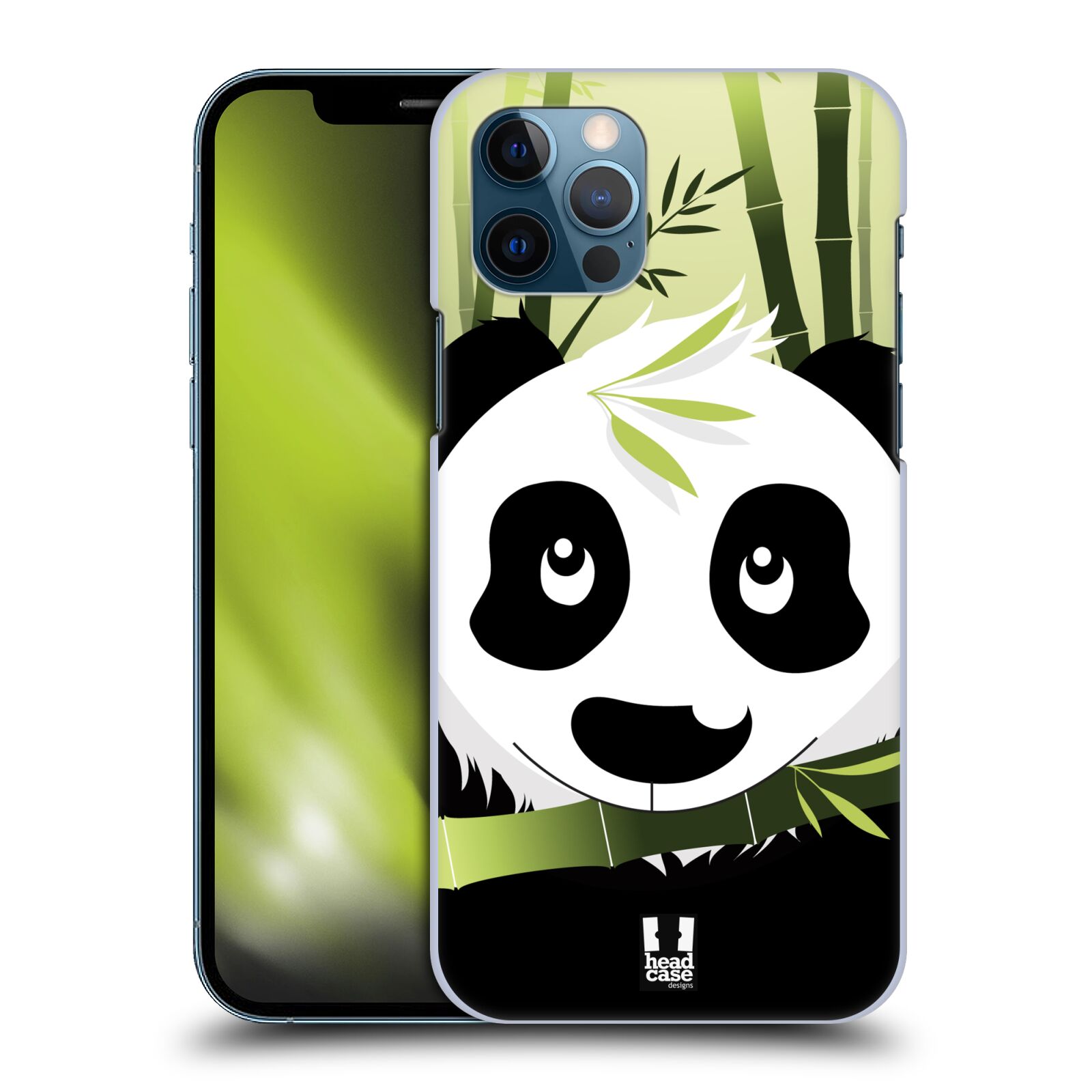 HEAD CASE plastový obal na mobil Apple Iphone 12 / Iphone 12 PRO vzor kreslená panda zelená