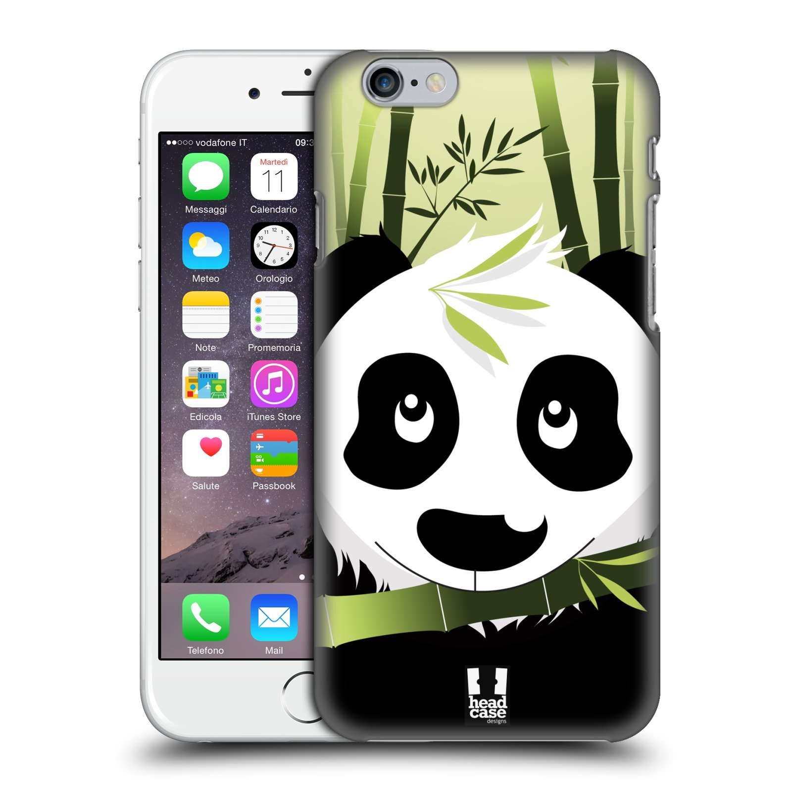 Plastové pouzdro pro mobil Apple Iphone 6/6S vzor kreslená panda zelená