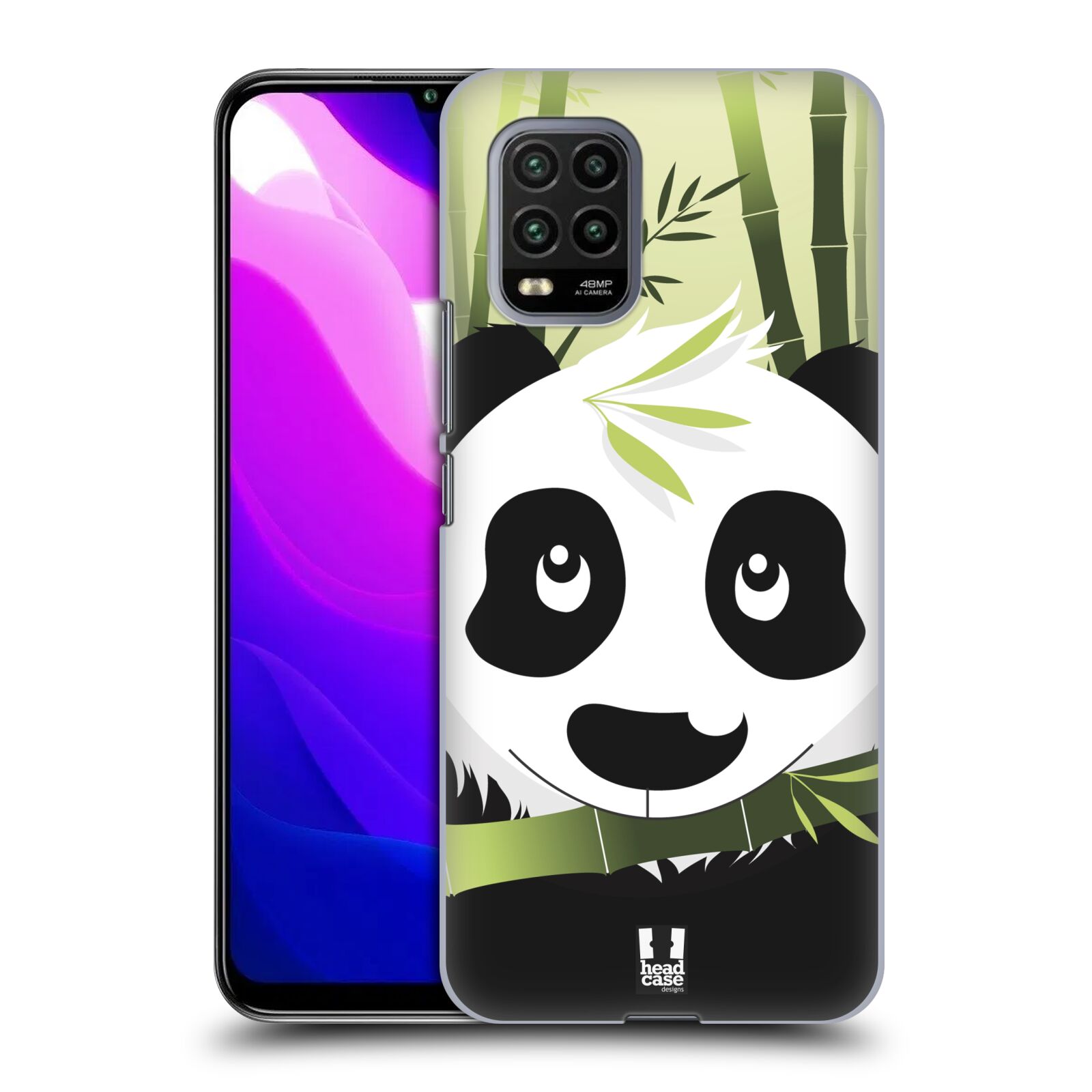 Zadní kryt, obal na mobil Xiaomi Mi 10 LITE vzor kreslená panda zelená