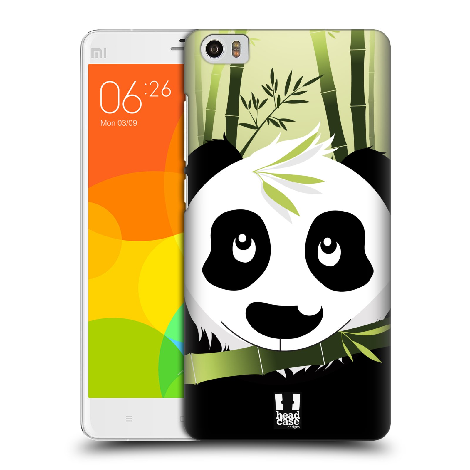 HEAD CASE pevný plastový obal na mobil XIAOMI Mi Note vzor kreslená panda zelená