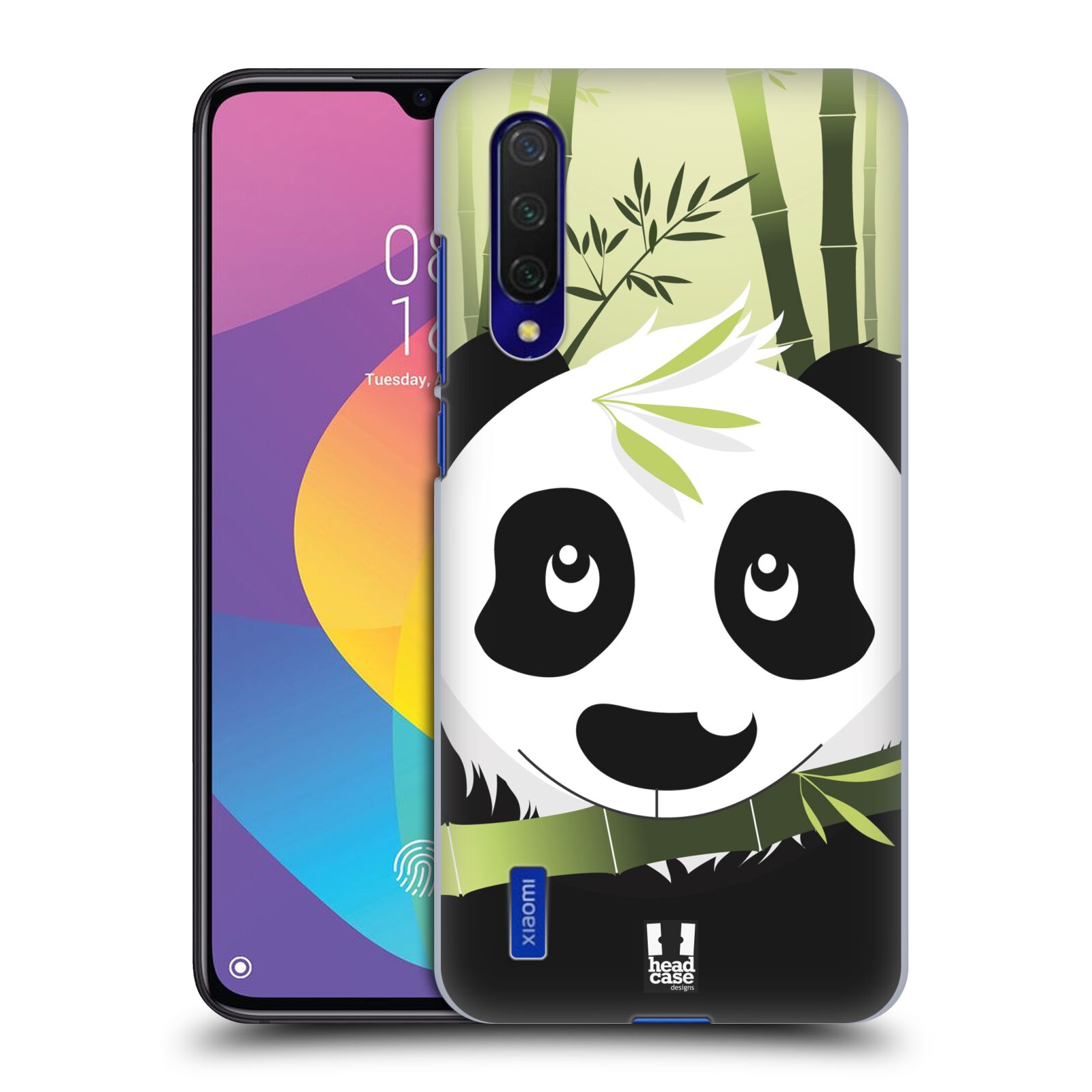 Zadní kryt na mobil Xiaomi MI 9 LITE vzor kreslená panda zelená